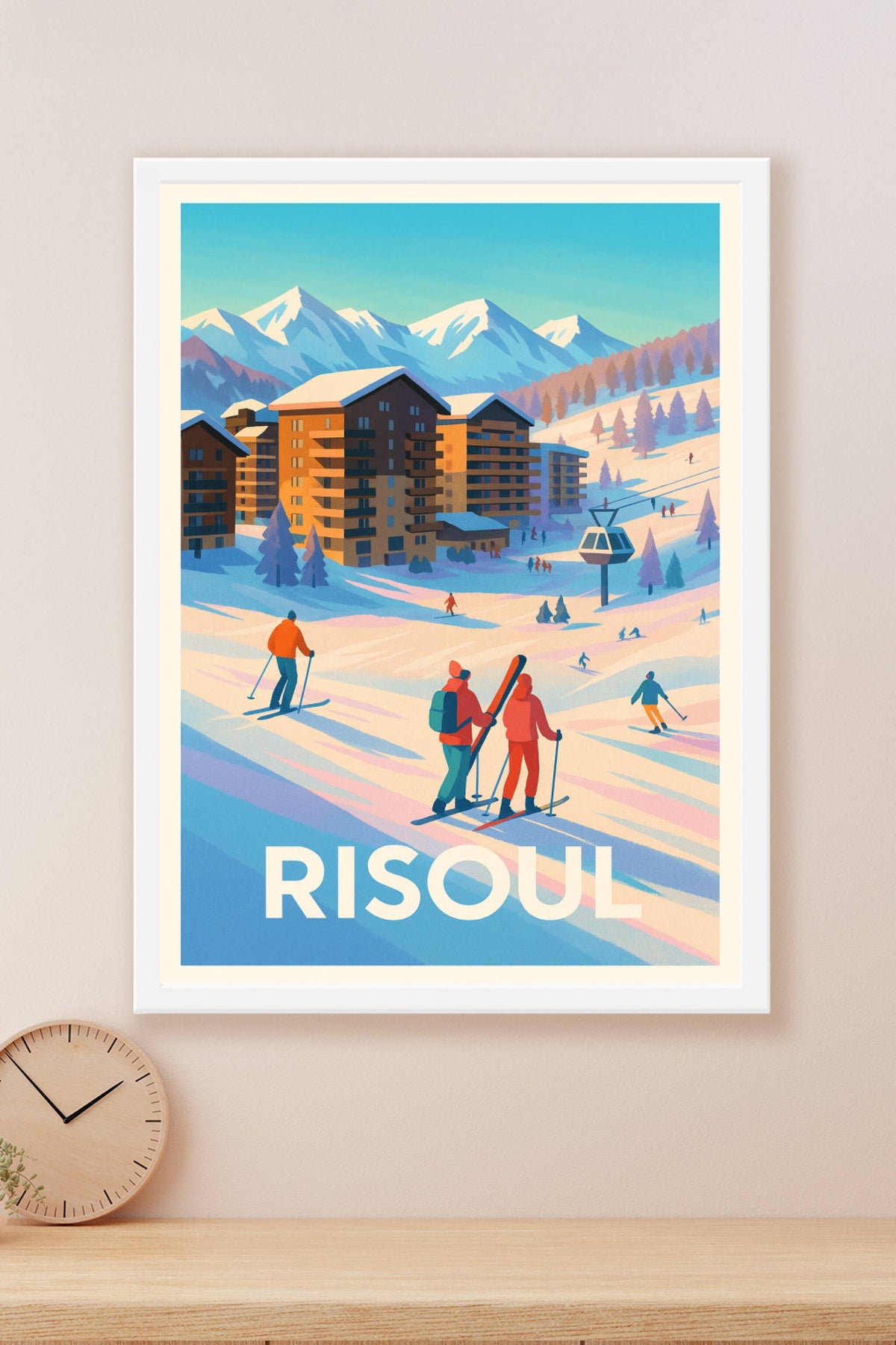 Affiche Risoul — Escapade hivernale au cœur des Alpes · poster d'art de Risoul
