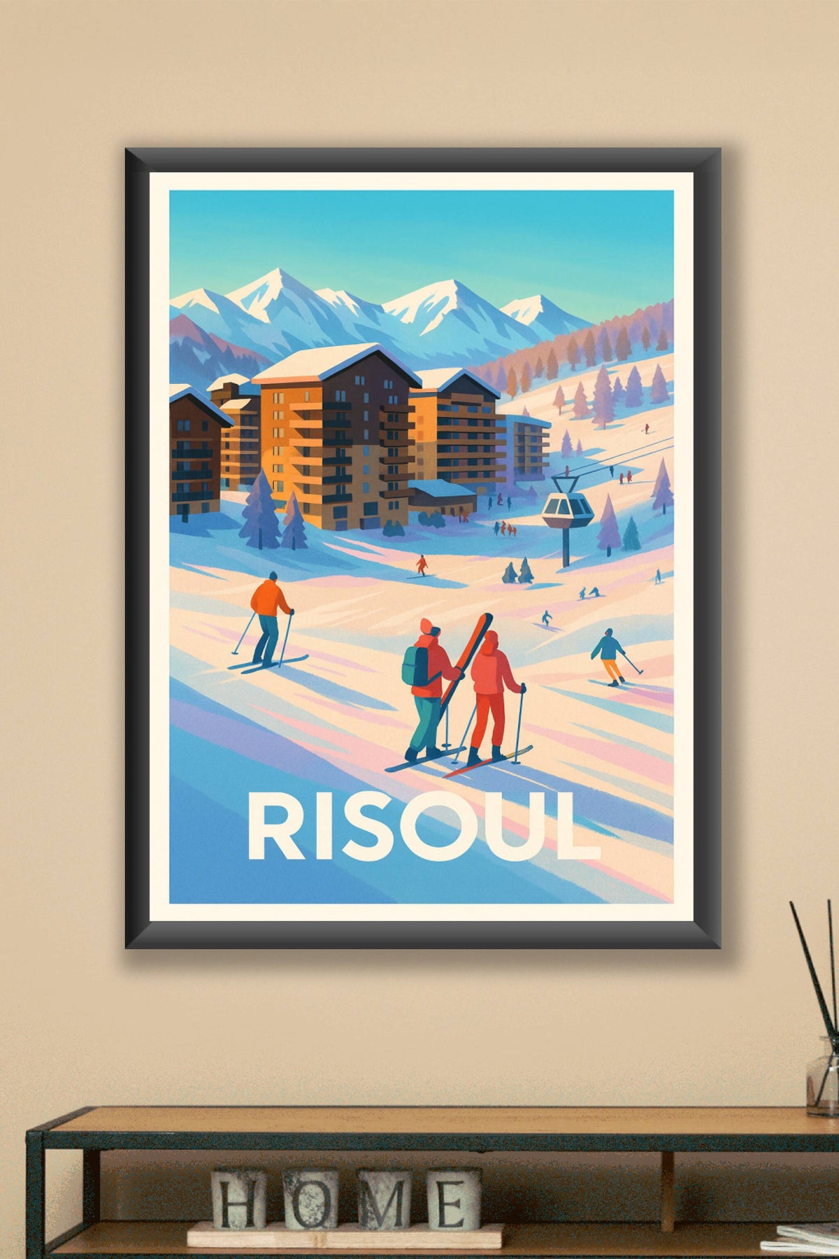 Affiche Risoul — Escapade hivernale au cœur des Alpes · poster d'art de Risoul