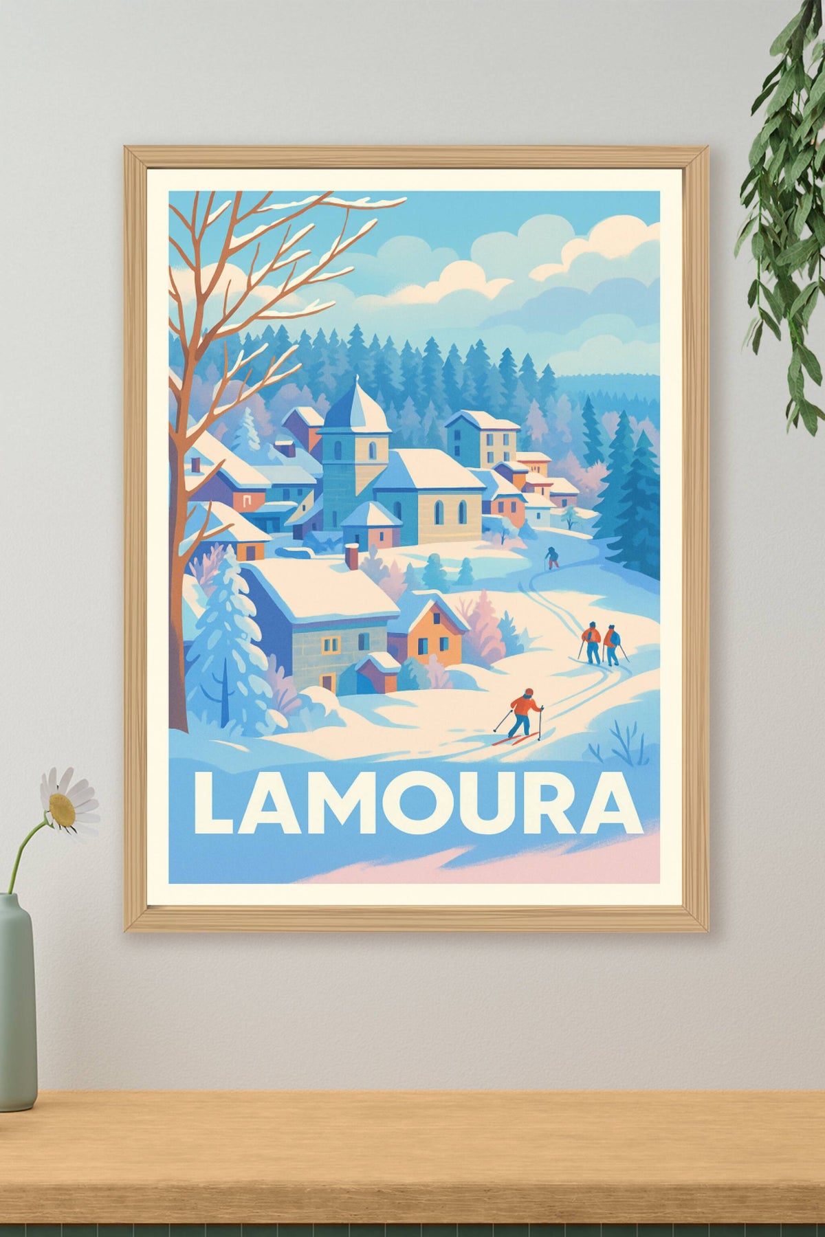 Affiche Lamoura — Évasion hivernale au cœur du Jura · poster d'art de Lamoura
