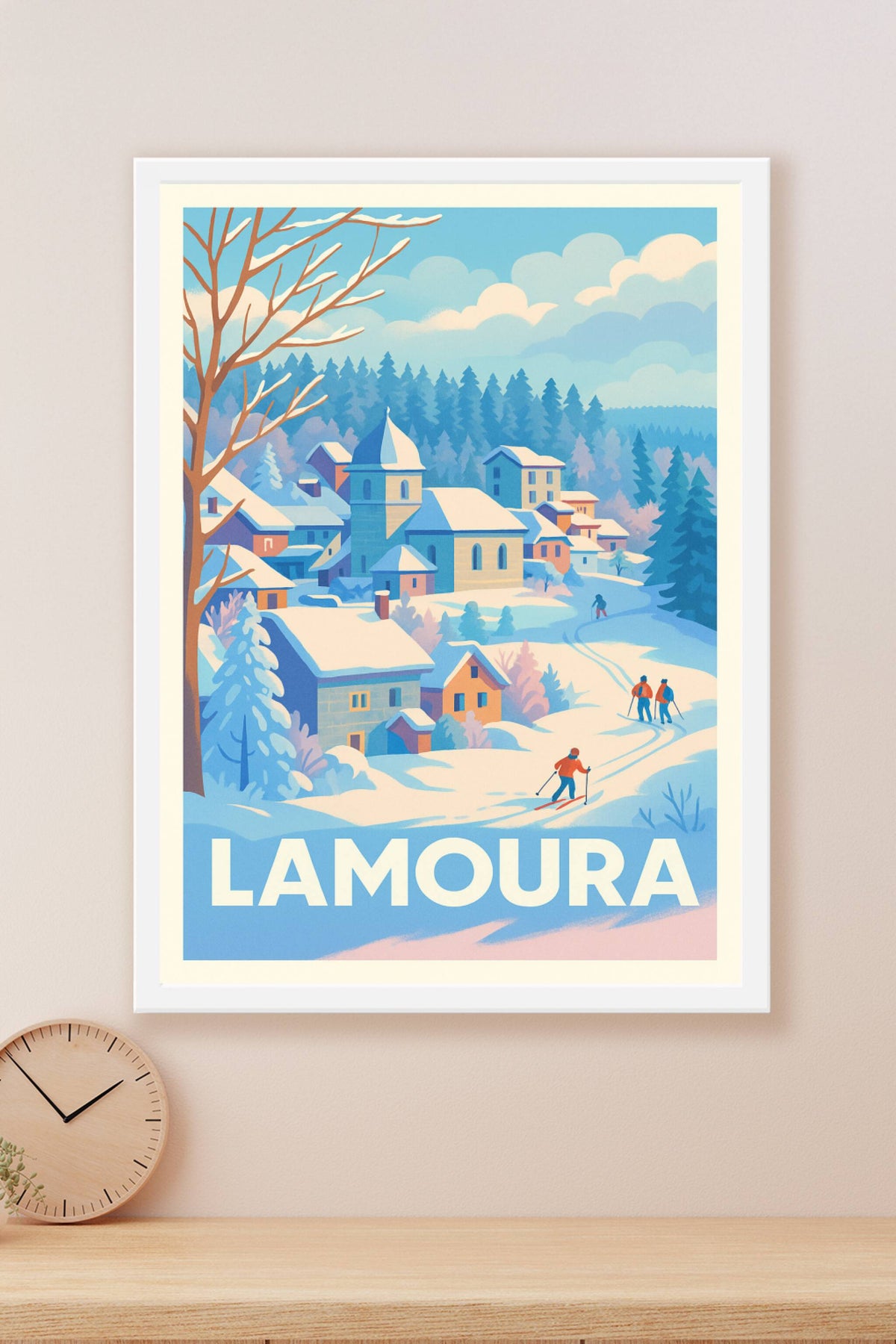 Affiche Lamoura — Évasion hivernale au cœur du Jura · poster d'art de Lamoura