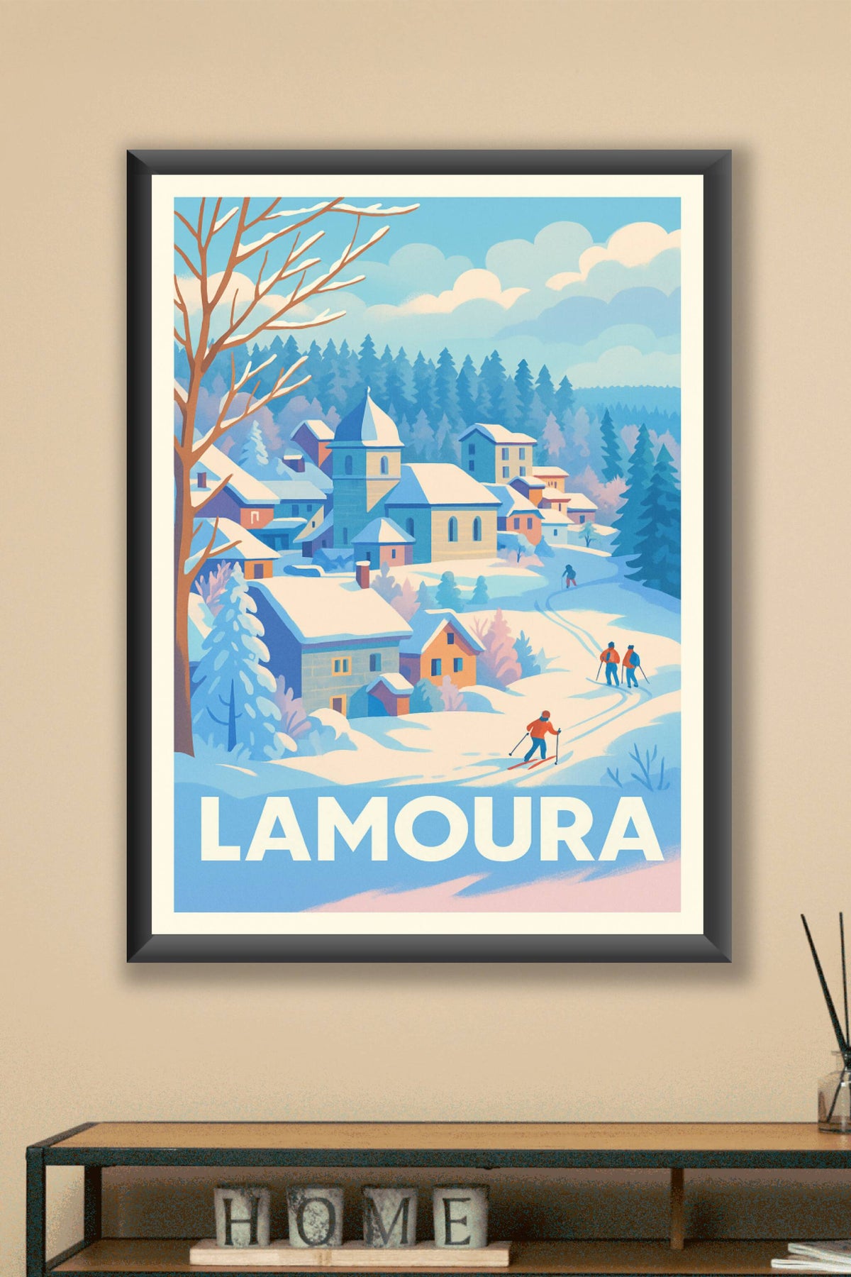 Affiche Lamoura — Évasion hivernale au cœur du Jura · poster d'art de Lamoura