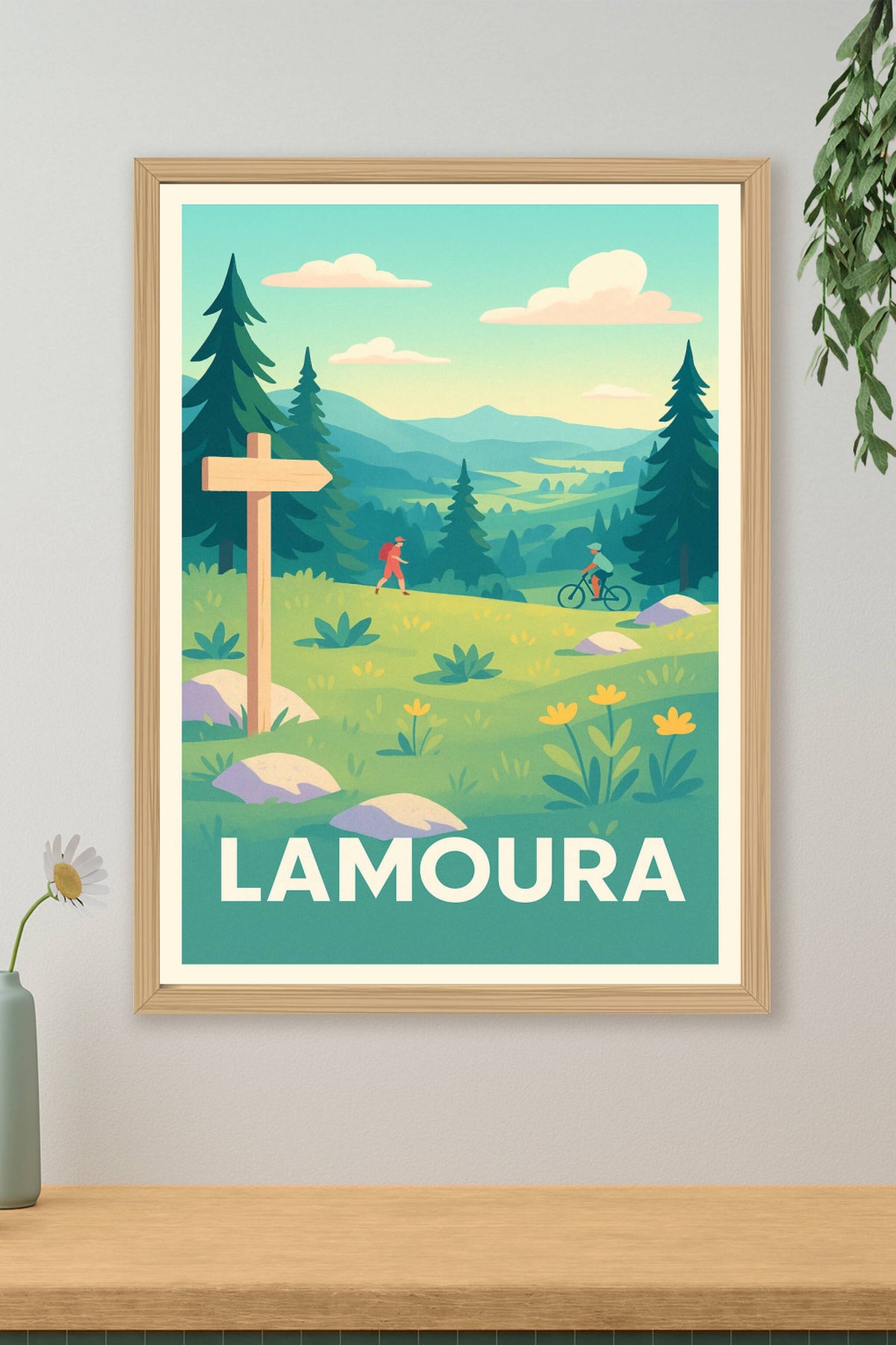 Affiche Lamoura — L'appel de la nature et de l'aventure · poster d'art de Lamoura