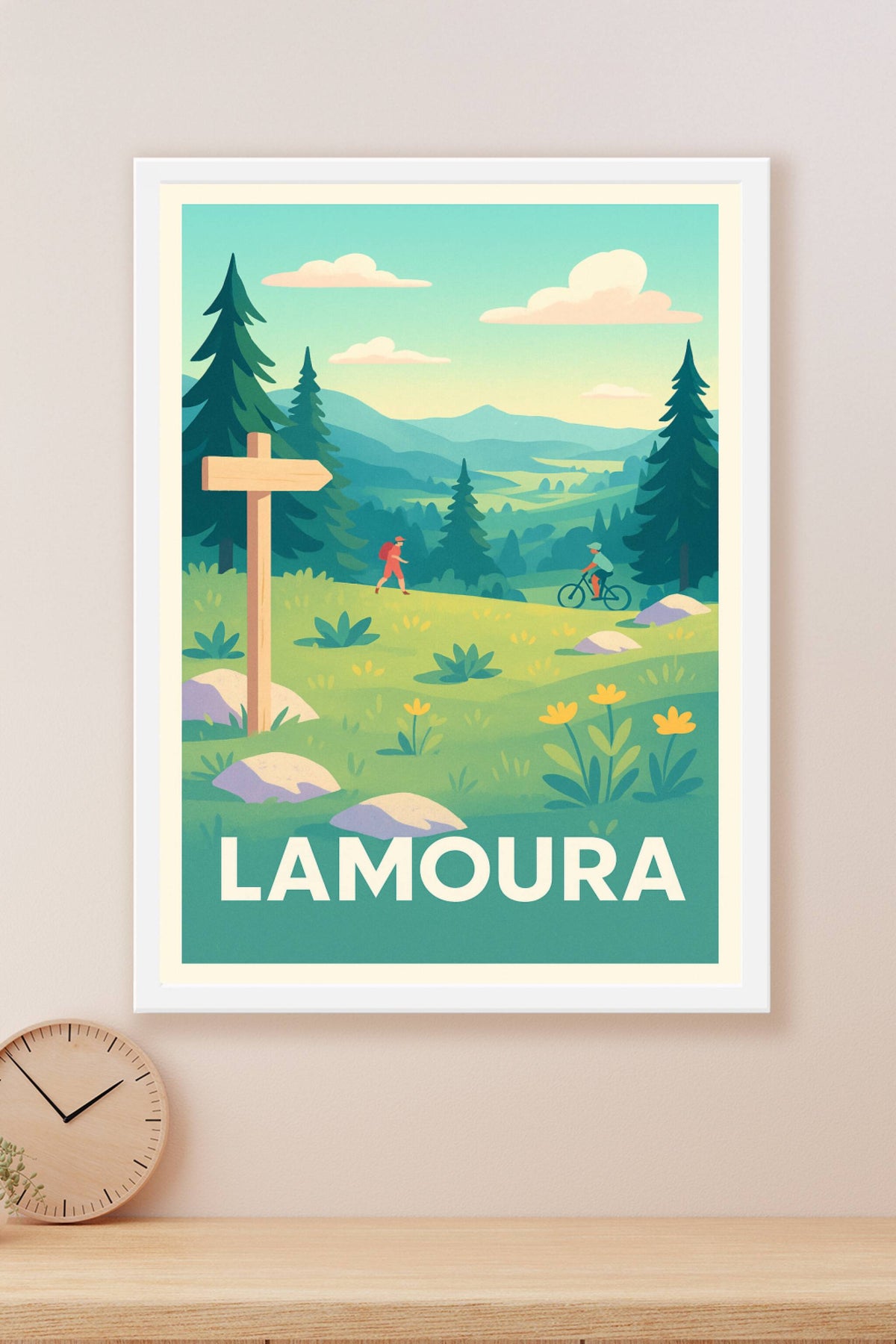 Affiche Lamoura — L'appel de la nature et de l'aventure · poster d'art de Lamoura