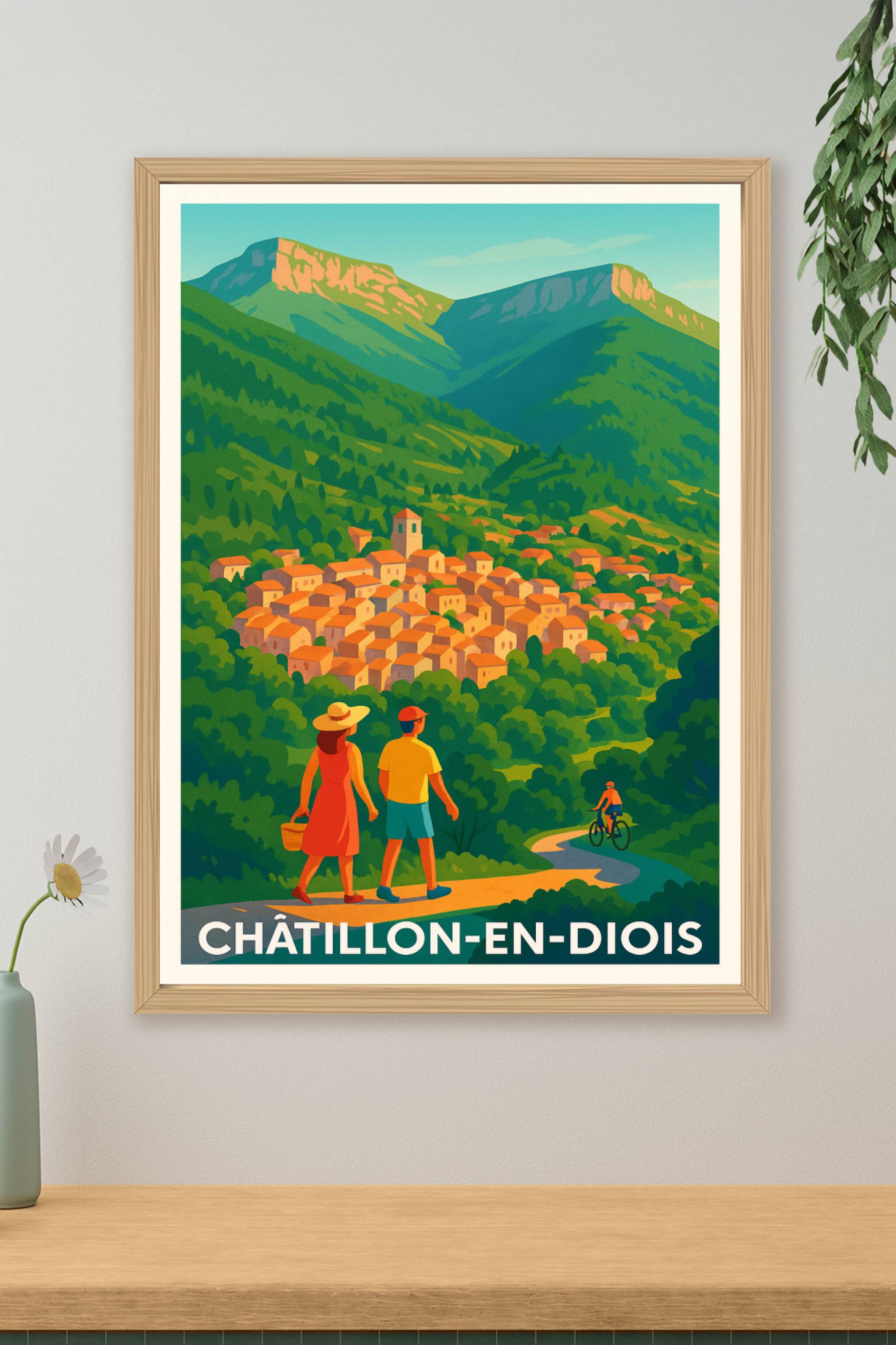 Affiche de Châtillon-en-Diois - Évasion et nature préservée