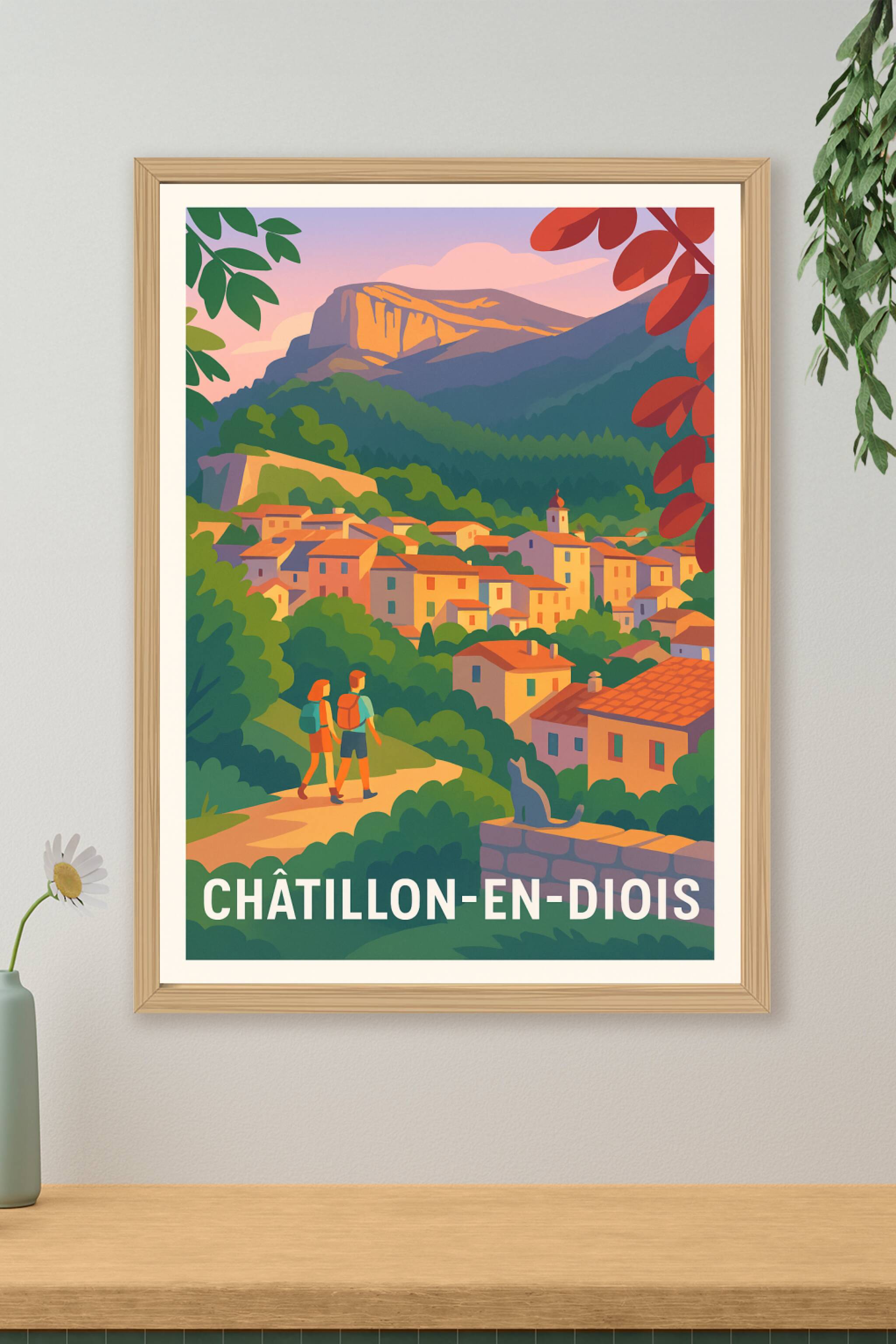 Affiche de Châtillon-en-Diois - Évasion bucolique au cœur de la nature