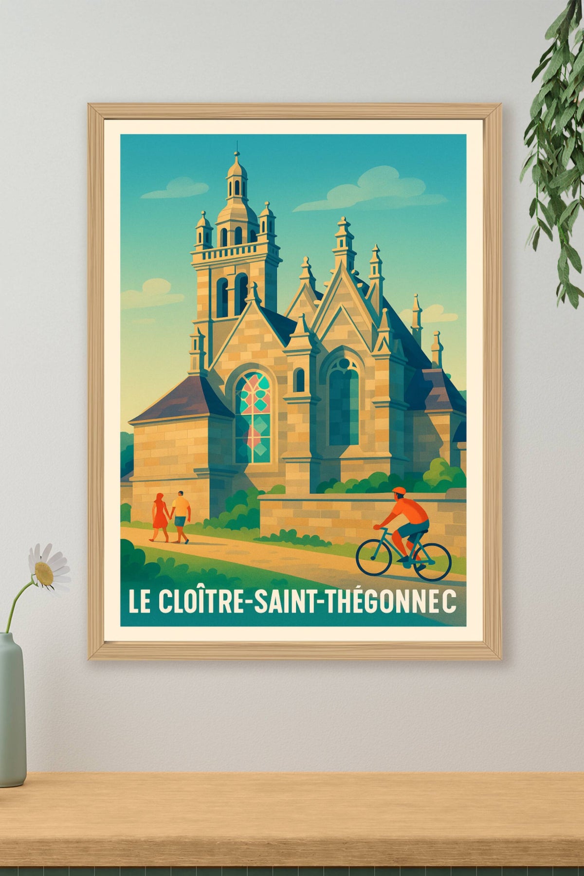 Affiche Le Cloître-Saint-Thégonnec — Voyage au cœur d'une architecture bretonne emblématique · poster d'art de Le Cloître-Saint-Thégonnec