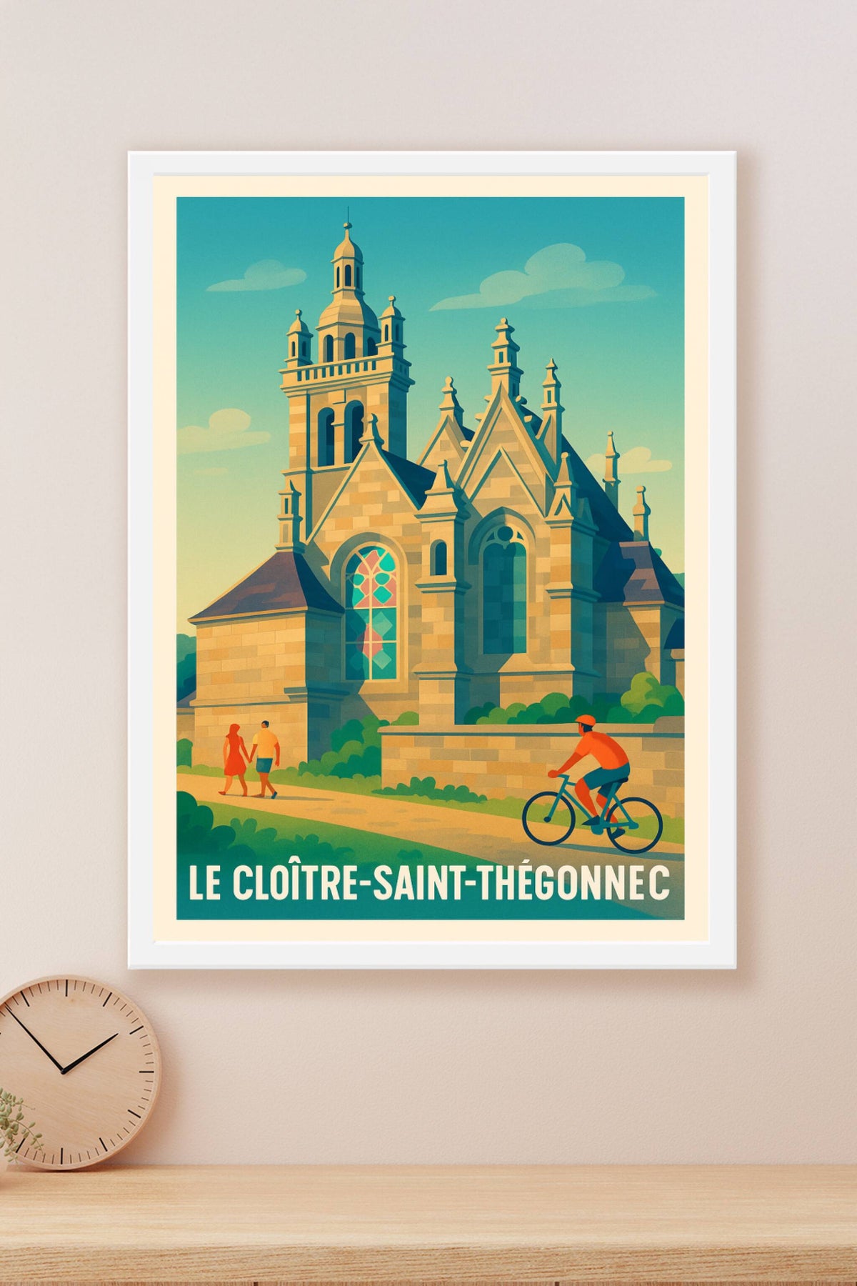 Affiche Le Cloître-Saint-Thégonnec — Voyage au cœur d'une architecture bretonne emblématique · poster d'art de Le Cloître-Saint-Thégonnec