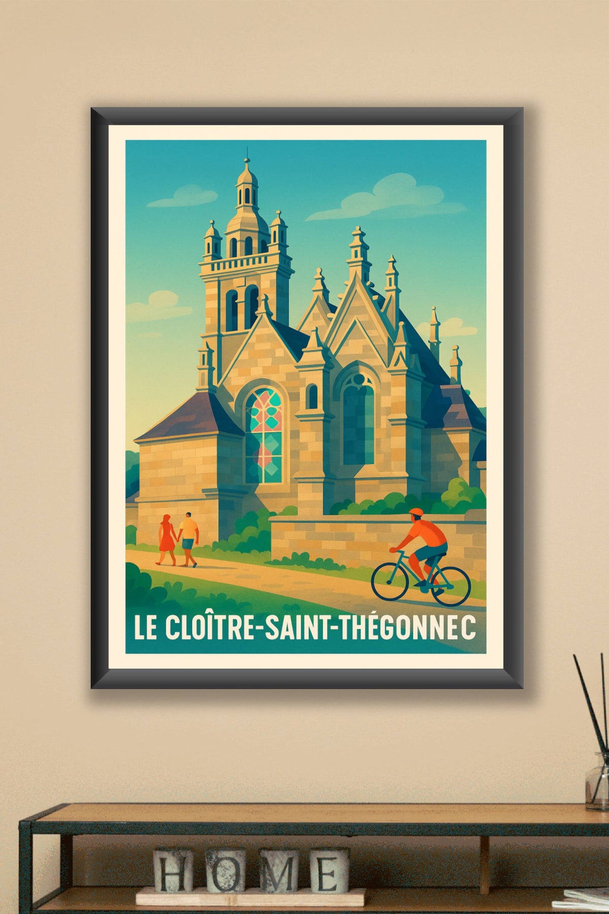 Affiche Le Cloître-Saint-Thégonnec — Voyage au cœur d'une architecture bretonne emblématique · poster d'art de Le Cloître-Saint-Thégonnec