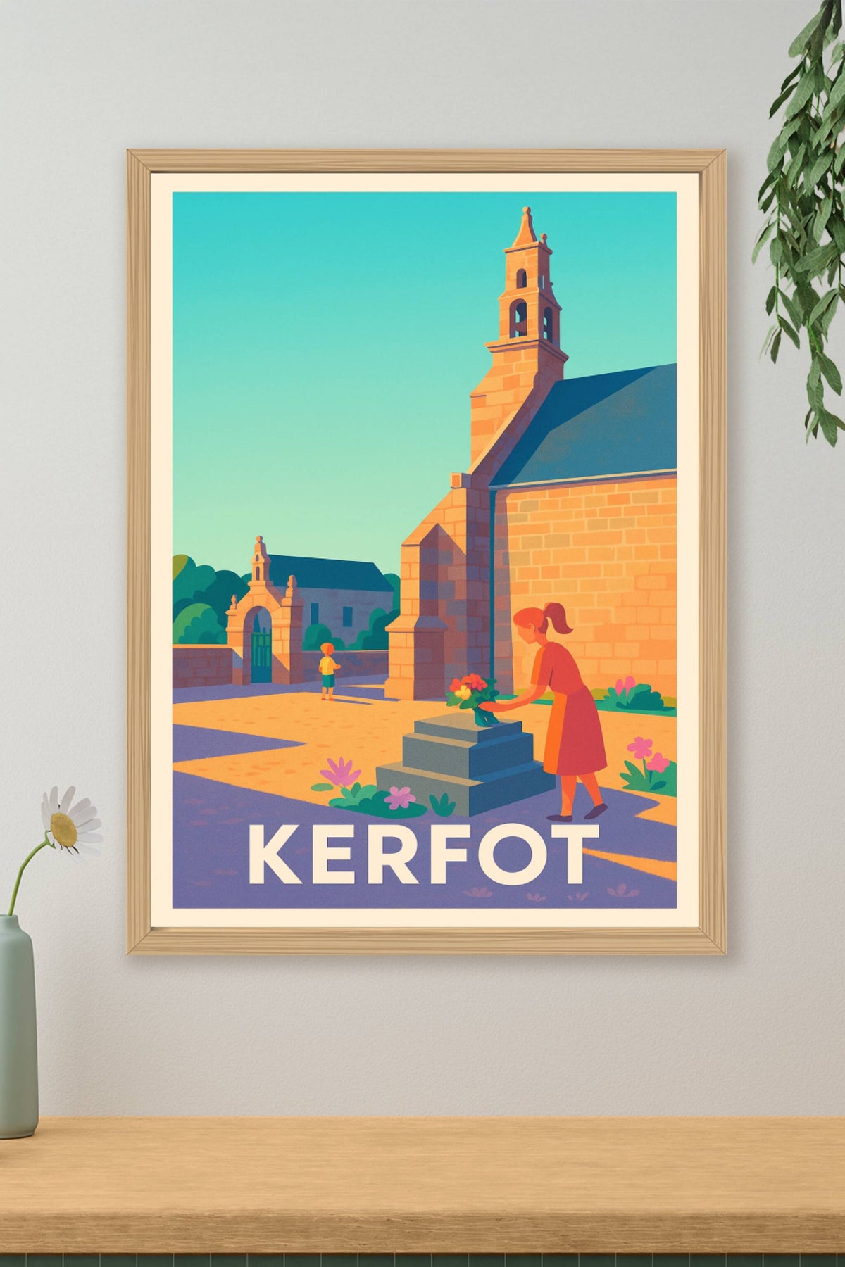 Affiche Kerfot — Charme paisible et heritage breton · poster d'art de Kerfot