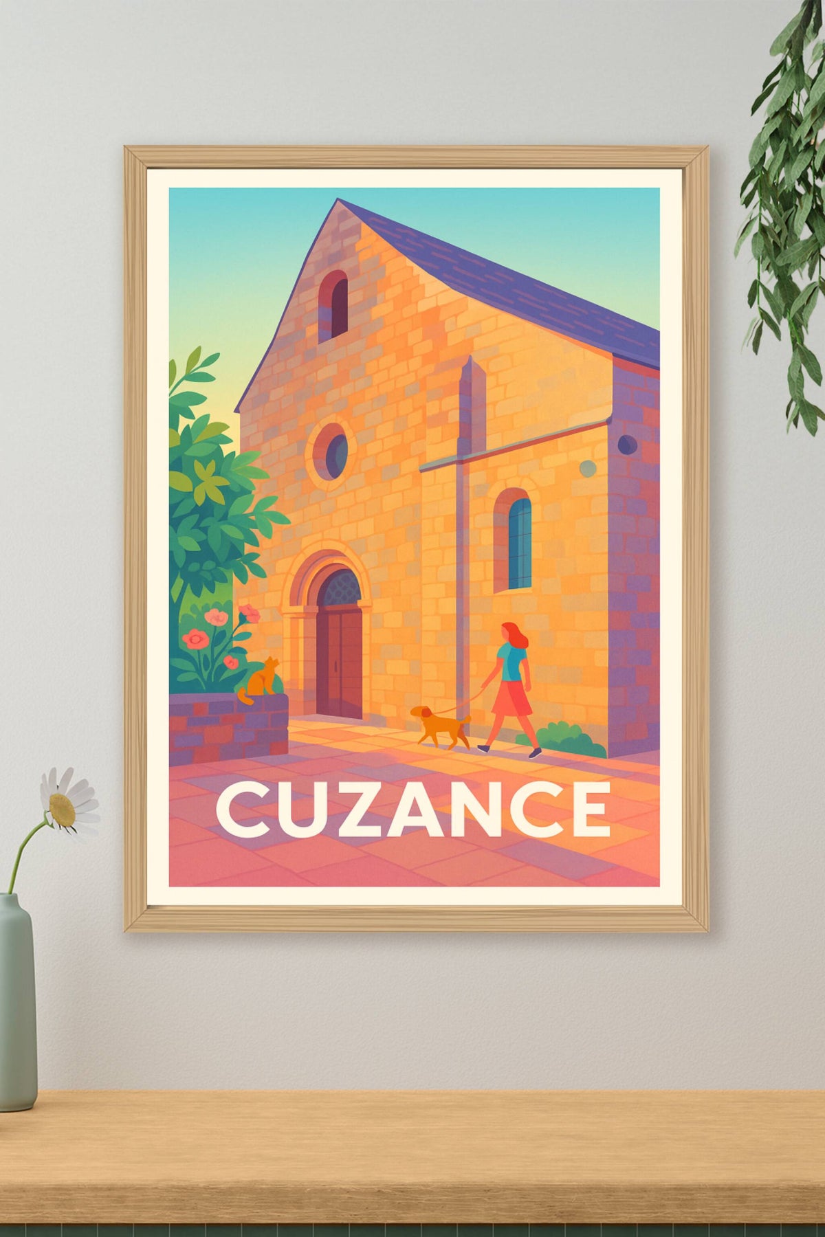 Affiche Cuzance — Charme et douceur au cœur du village · poster d'art de Cuzance