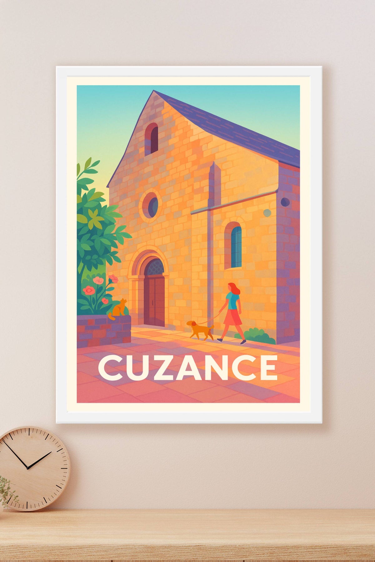Affiche Cuzance — Charme et douceur au cœur du village · poster d'art de Cuzance