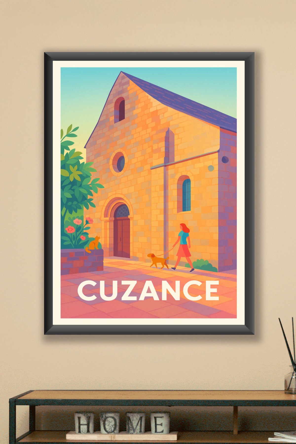 Affiche Cuzance — Charme et douceur au cœur du village · poster d'art de Cuzance
