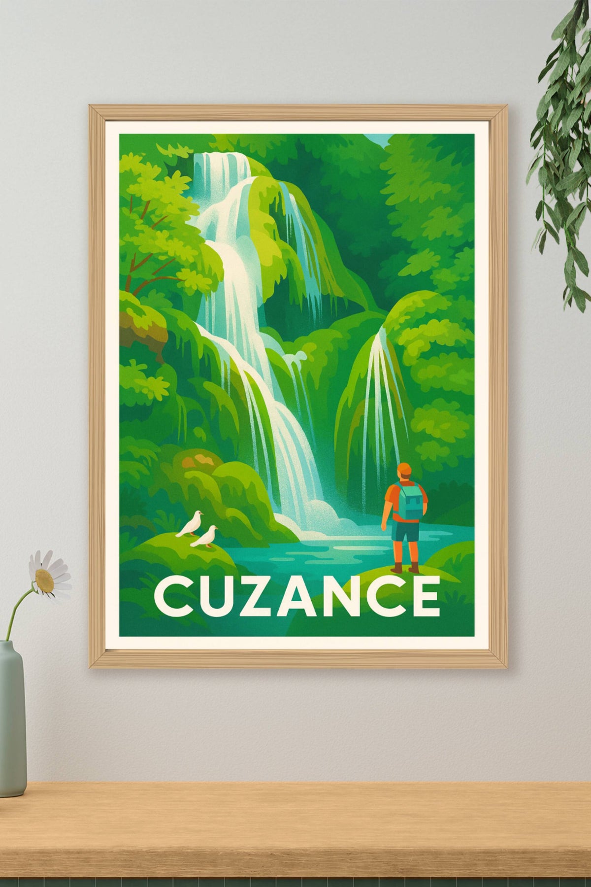 Affiche Cuzance — Évasion nature au cœur de la cascade · poster d'art de Cuzance