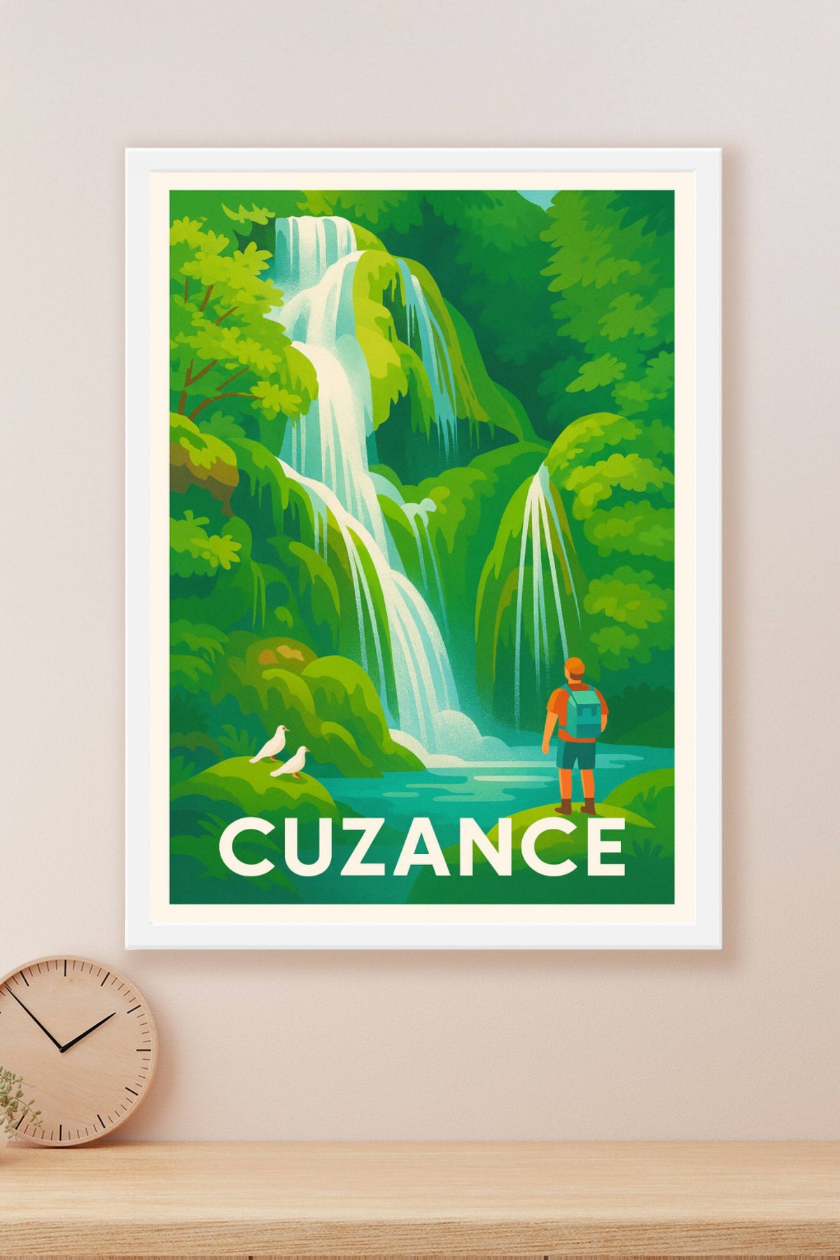 Affiche Cuzance — Évasion nature au cœur de la cascade · poster d'art de Cuzance