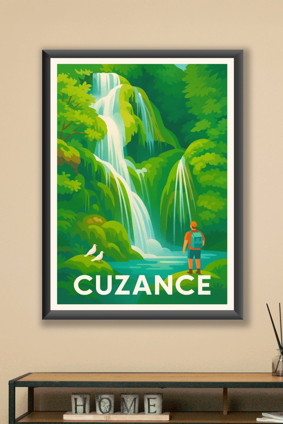 Affiche Cuzance — Évasion nature au cœur de la cascade · poster d'art de Cuzance