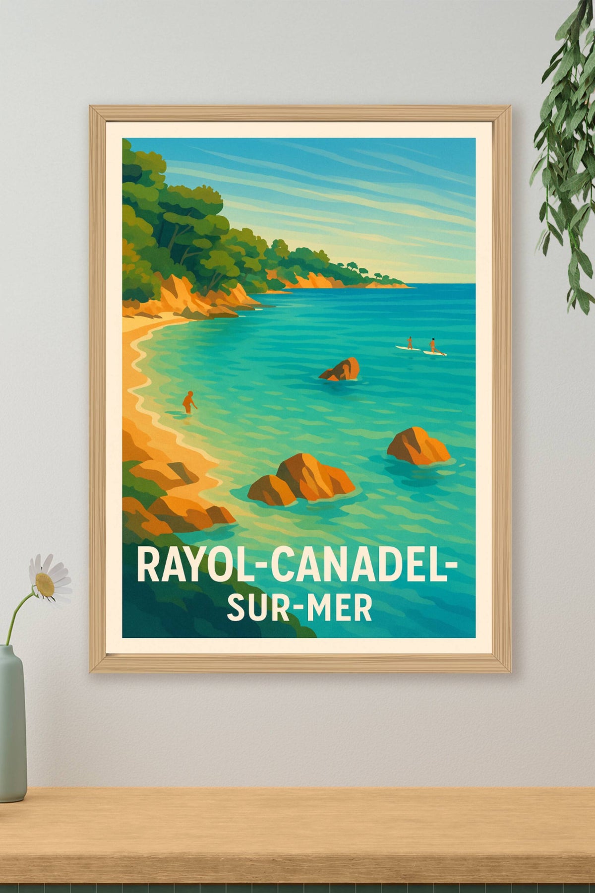 Affiche Rayol-Canadel-sur-Mer — Évasion et sérénité en bord de Méditerranée · poster d'art de Rayol-Canadel-sur-Mer