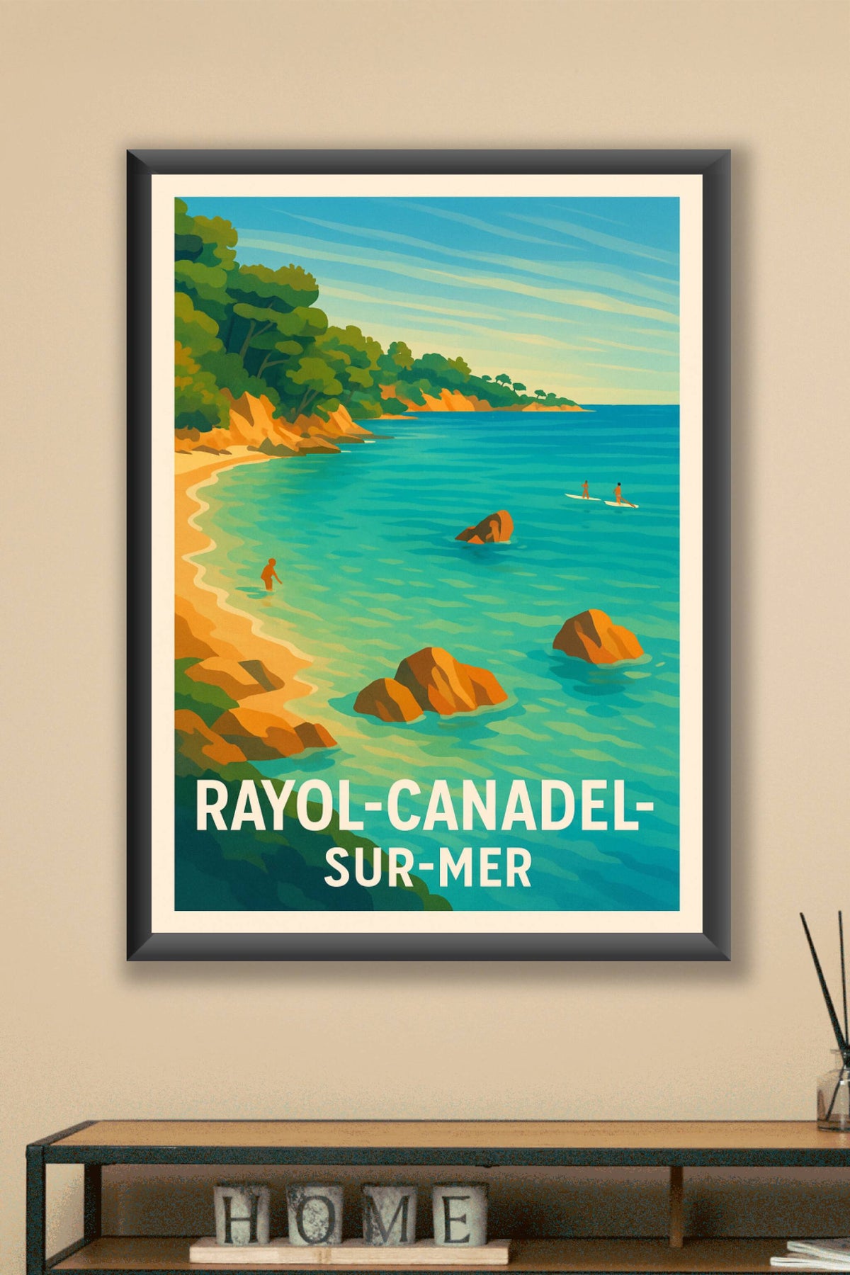 Affiche Rayol-Canadel-sur-Mer — Évasion et sérénité en bord de Méditerranée · poster d'art de Rayol-Canadel-sur-Mer