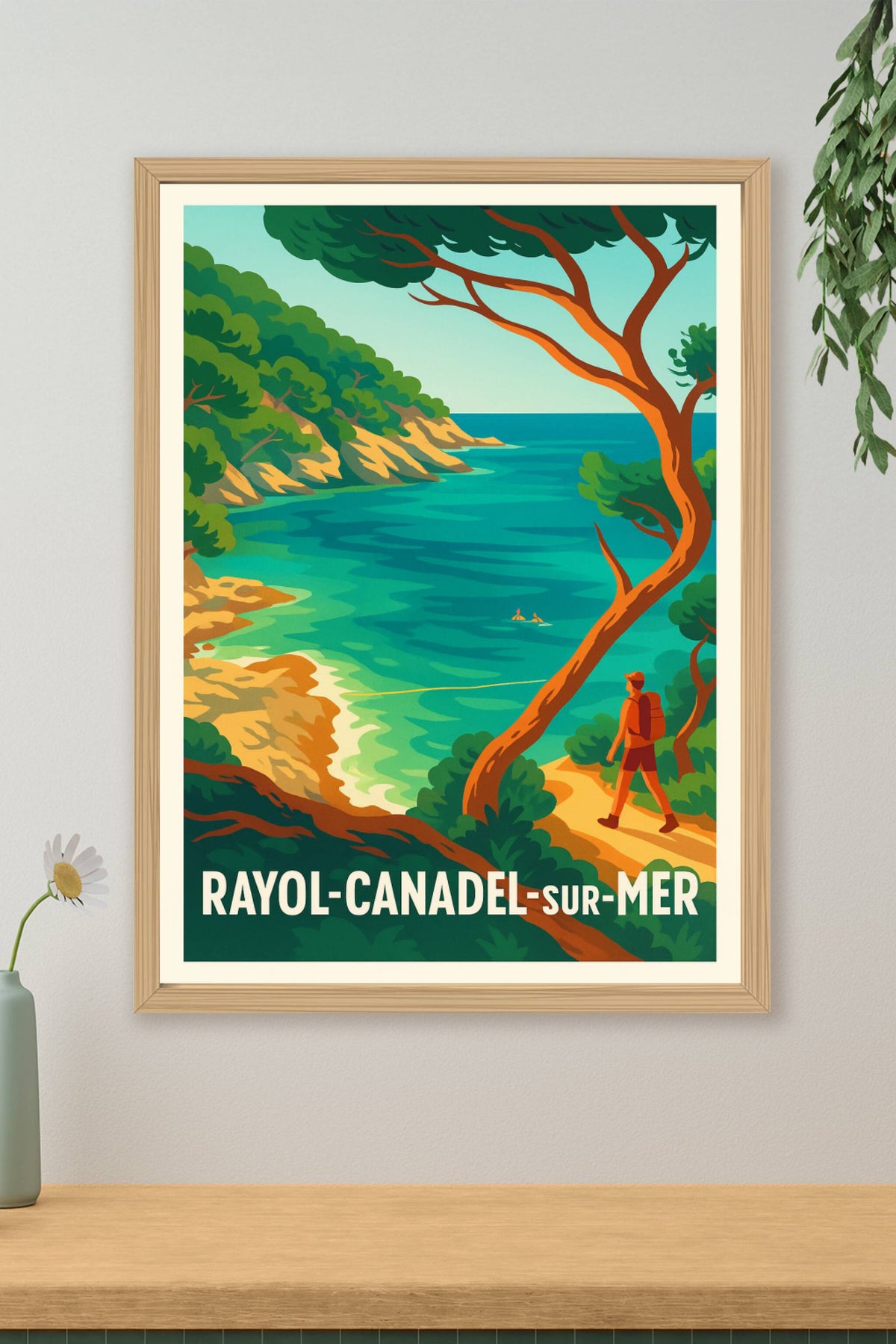 Affiche Rayol-Canadel-sur-Mer — Évasion sur la Côte Méditerranéenne · poster d'art de Rayol-Canadel-sur-Mer
