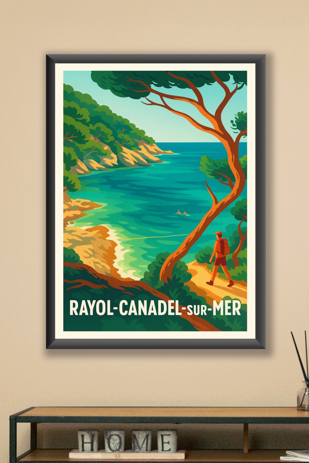 Affiche Rayol-Canadel-sur-Mer — Évasion sur la Côte Méditerranéenne · poster d'art de Rayol-Canadel-sur-Mer