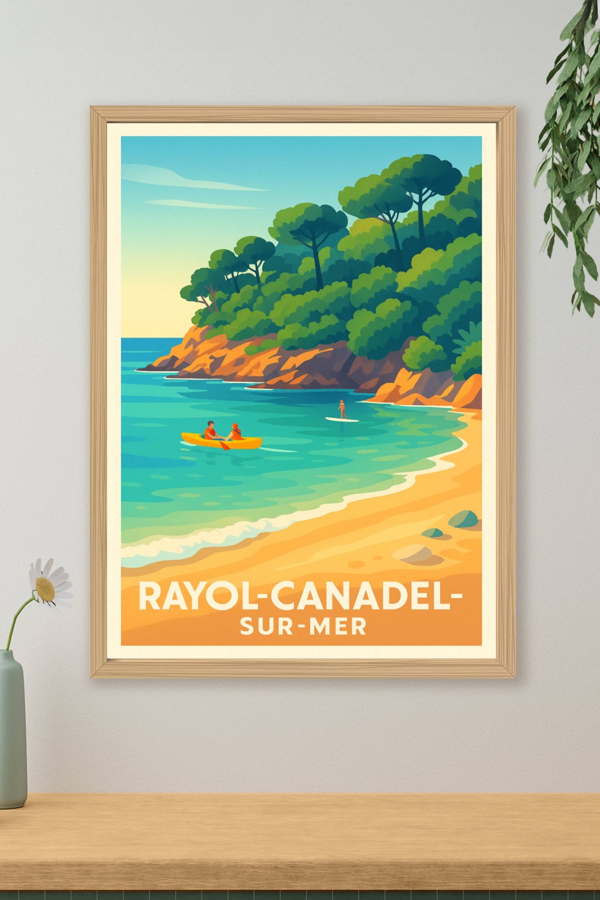 Affiche Rayol-Canadel-sur-Mer — Évasion et Sérénité au Bord de l'Eau · poster d'art de Rayol-Canadel-sur-Mer