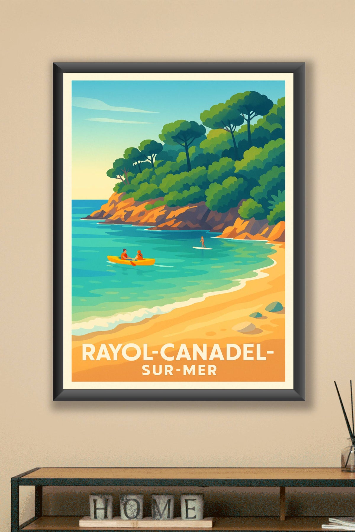 Affiche Rayol-Canadel-sur-Mer — Évasion et Sérénité au Bord de l'Eau · poster d'art de Rayol-Canadel-sur-Mer