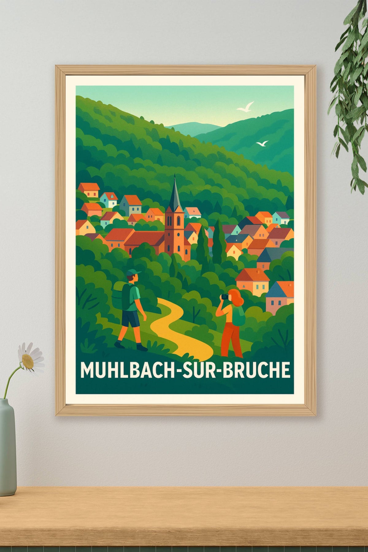 Affiche Muhlbach-sur-Bruche — Charme authentique au cœur de la nature · poster d'art de Muhlbach-sur-Bruche