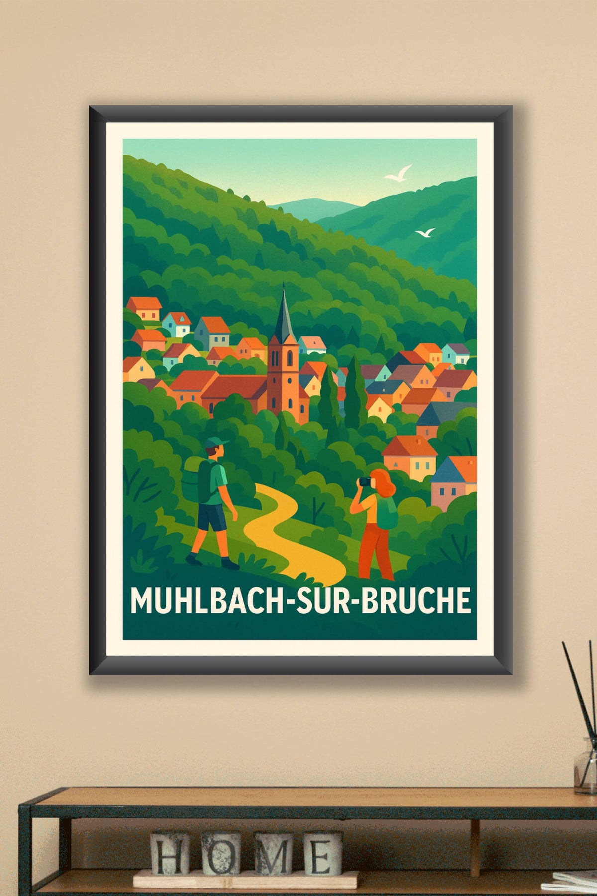 Affiche Muhlbach-sur-Bruche — Charme authentique au cœur de la nature · poster d'art de Muhlbach-sur-Bruche