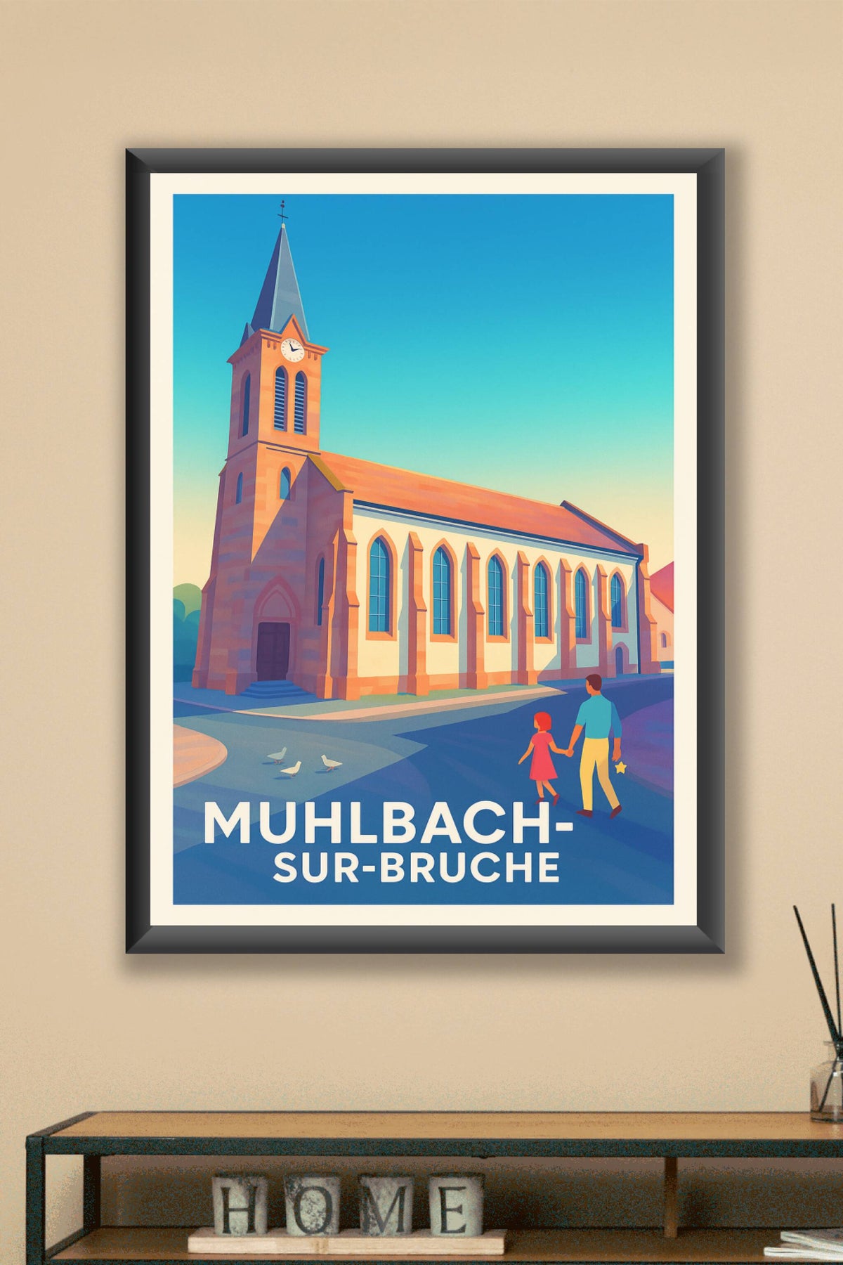 Affiche Mulhbach-sur-Bruche — Charme et sérénité au cœur de l'Alsace · poster d'art de Mulhbach-sur-Bruche