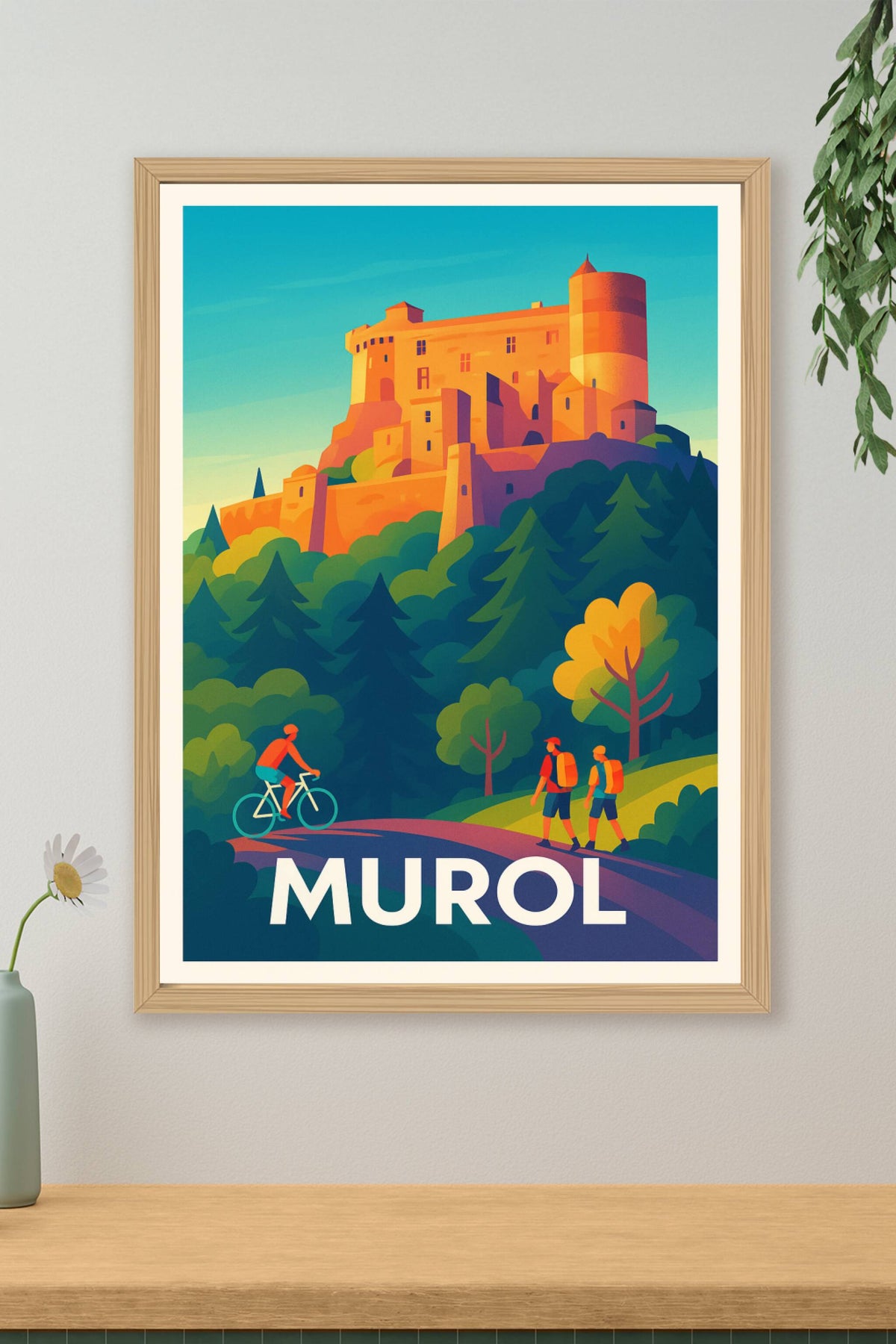 Affiche Murol — Aventure et nature au pied du château · poster d'art de Murol