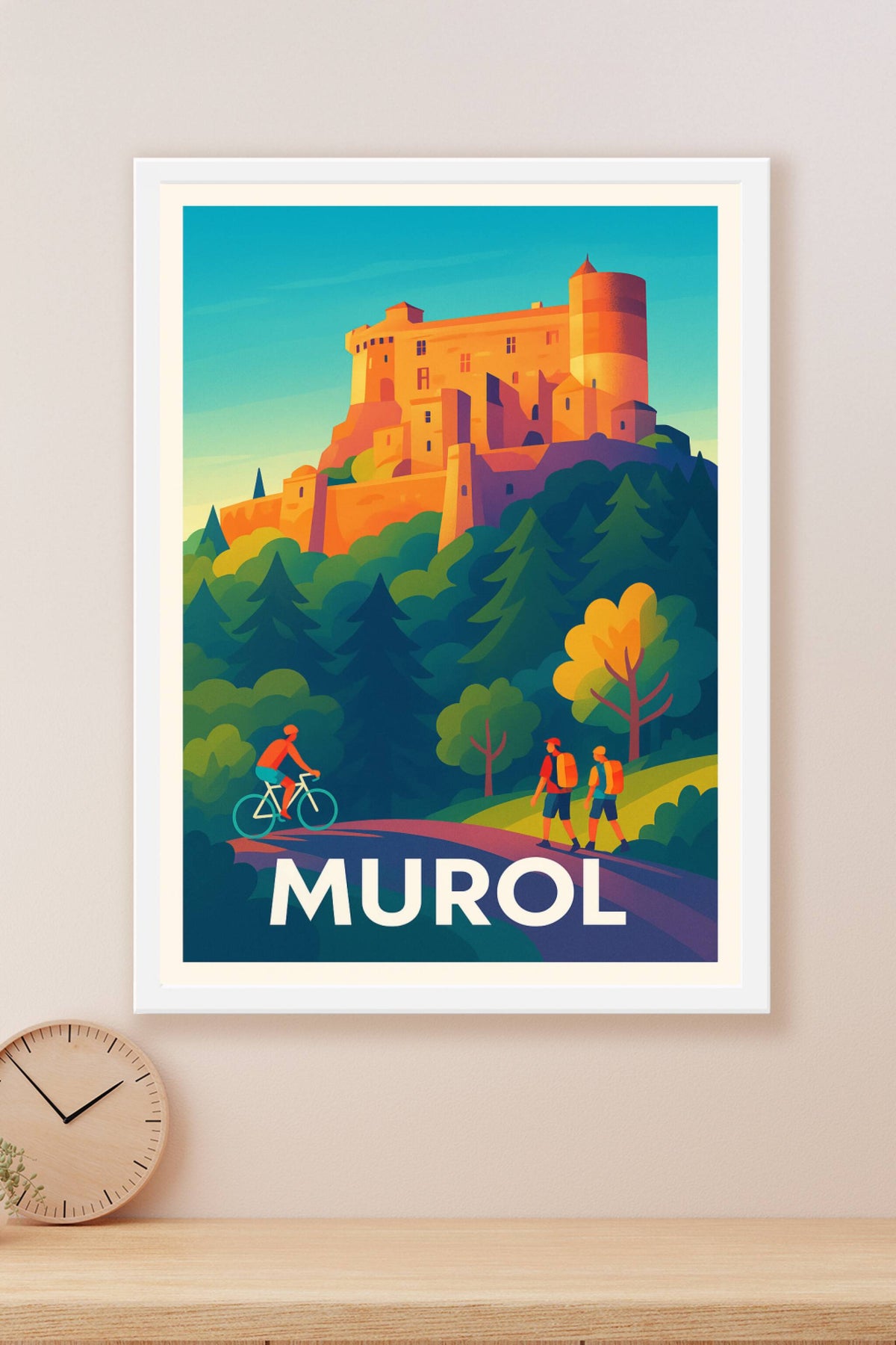 Affiche Murol — Aventure et nature au pied du château · poster d'art de Murol