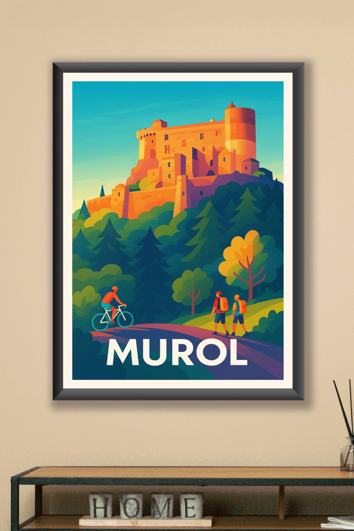 Affiche Murol — Aventure et nature au pied du château · poster d'art de Murol
