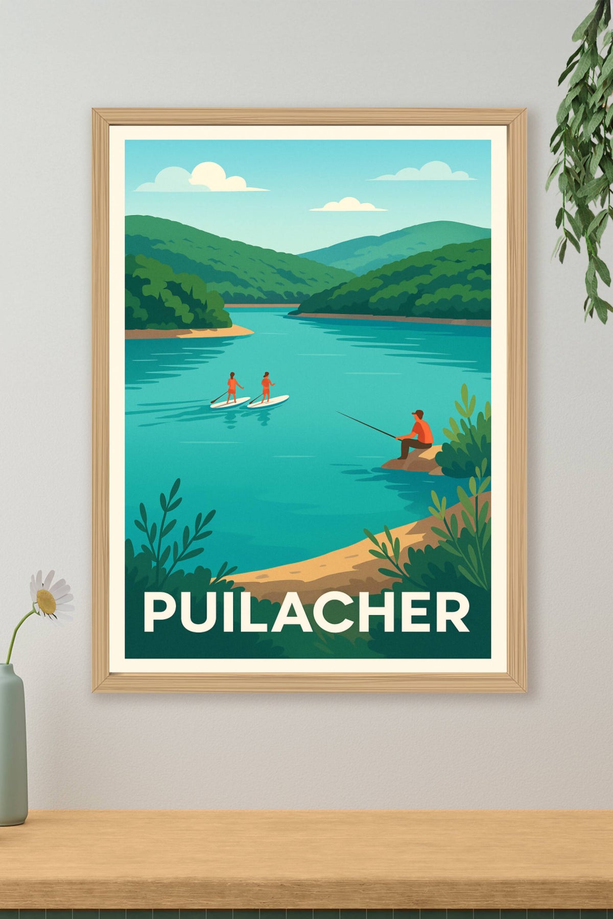 Affiche Puilacher — Évasion Nature au Fil de l'Eau · poster d'art de Puilacher