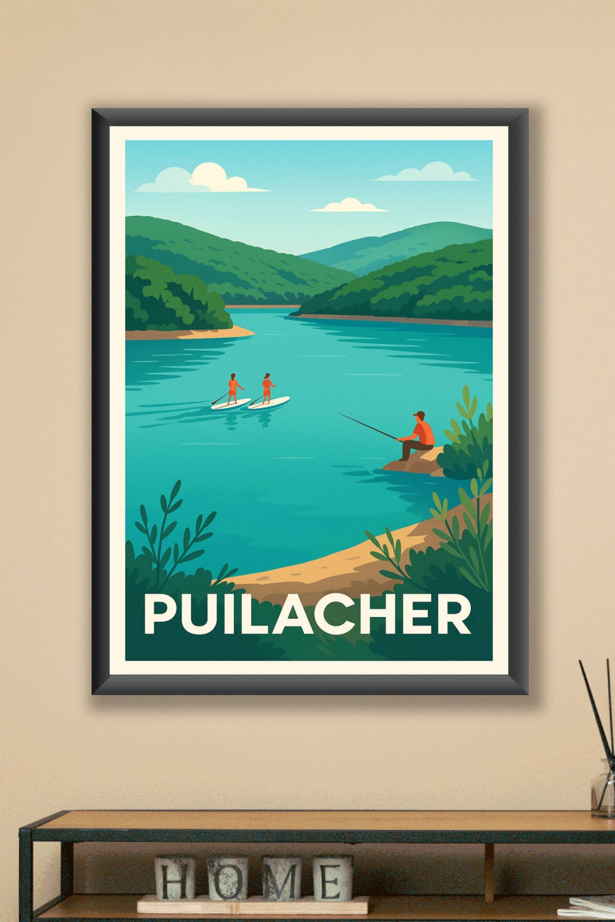Affiche Puilacher — Évasion Nature au Fil de l'Eau · poster d'art de Puilacher
