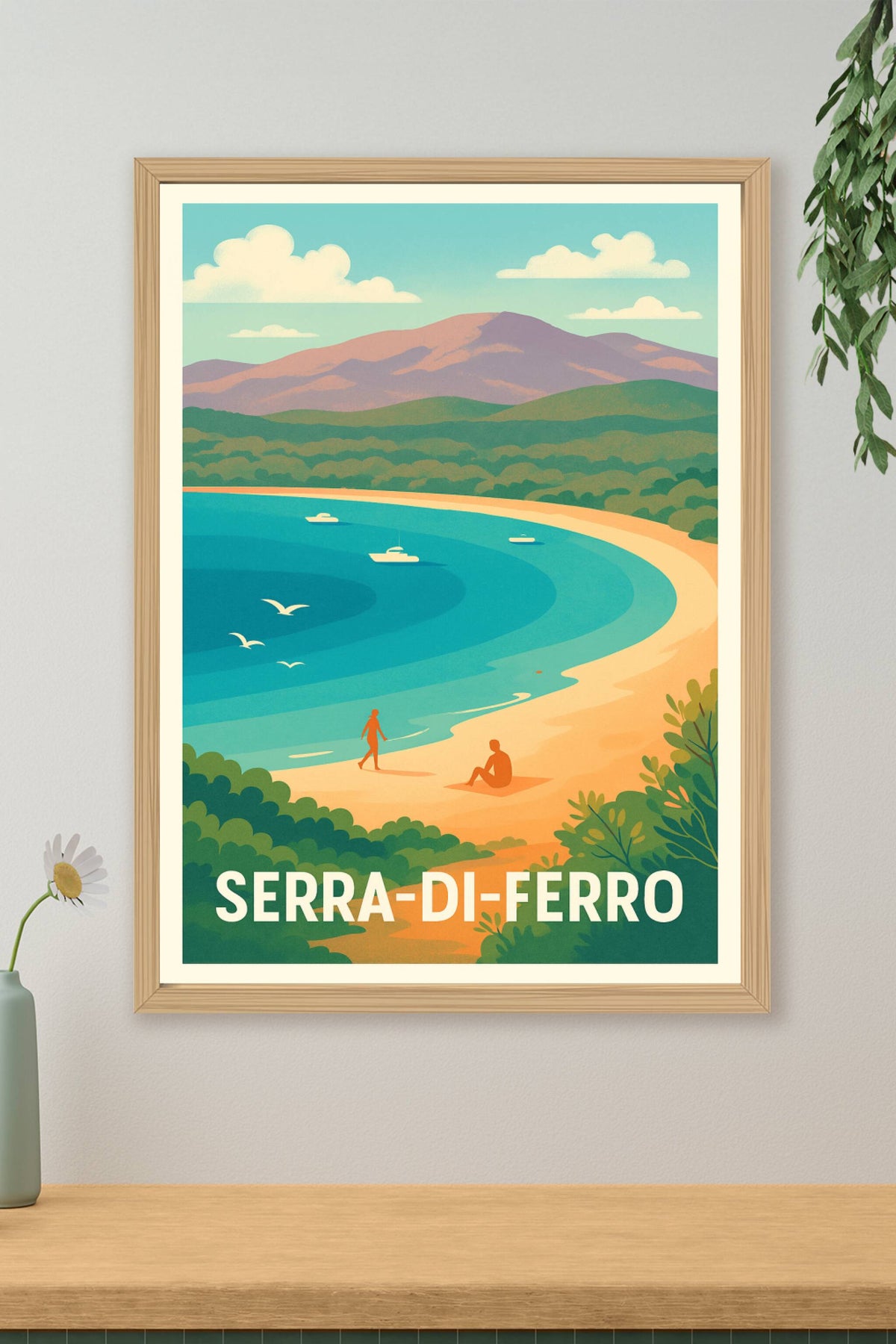 Affiche Serra-di-Ferro — Évasion balnéaire au cœur de la Méditerranée · poster d'art de Serra-di-Ferro