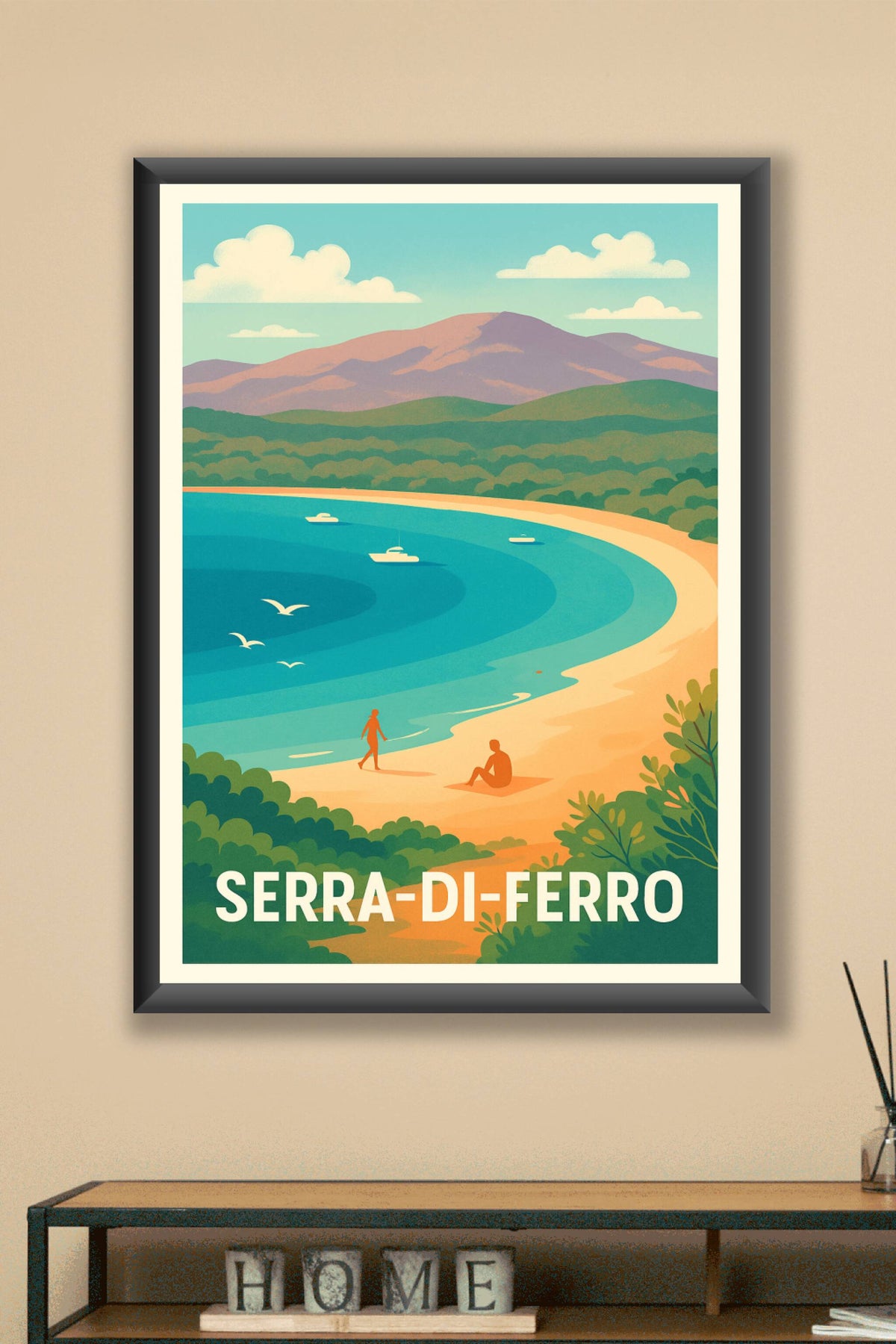 Affiche Serra-di-Ferro — Évasion balnéaire au cœur de la Méditerranée · poster d'art de Serra-di-Ferro