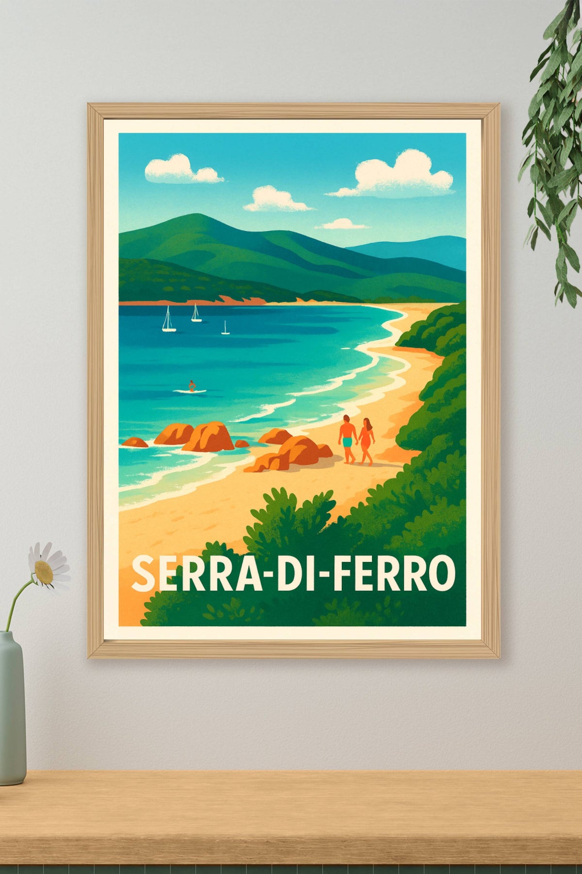 Affiche Serra-di-Ferro — Escapade Balnéaire Authentique · poster d'art de Serra-di-Ferro