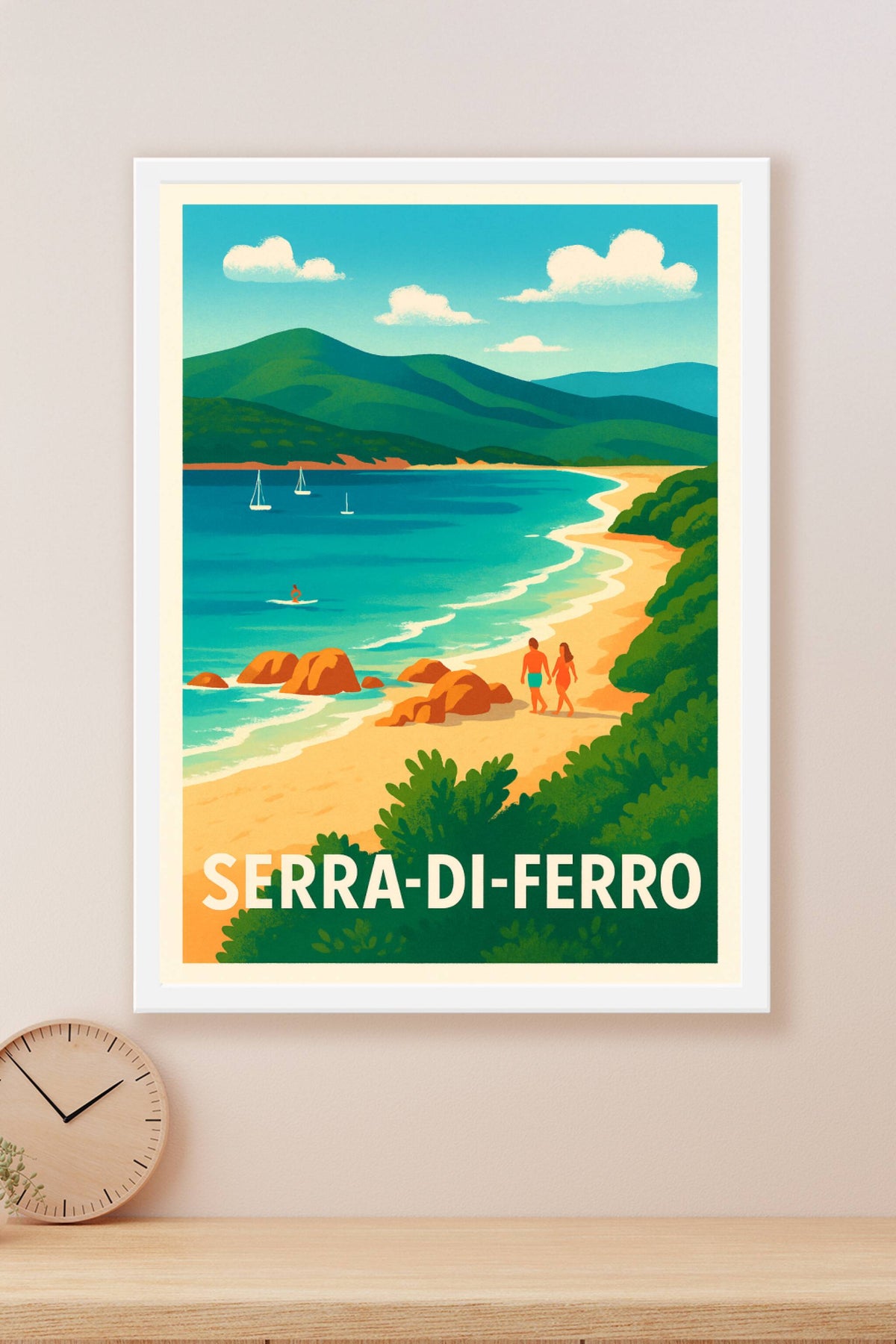 Affiche Serra-di-Ferro — Escapade Balnéaire Authentique · poster d'art de Serra-di-Ferro