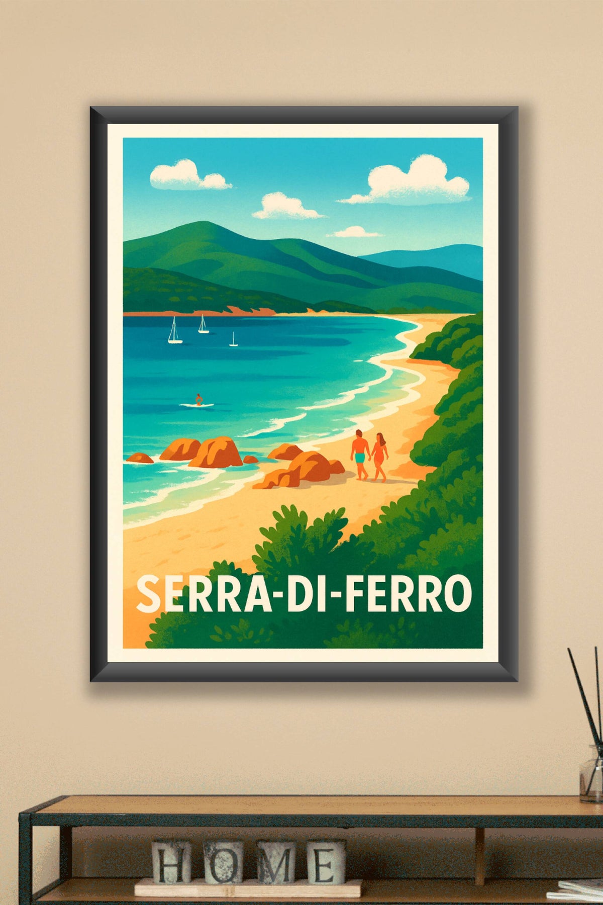 Affiche Serra-di-Ferro — Escapade Balnéaire Authentique · poster d'art de Serra-di-Ferro