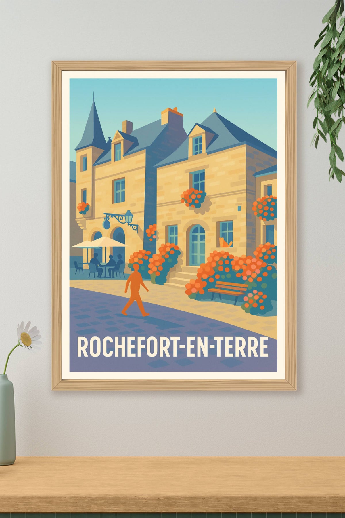 Affiche Rochefort-en-Terre — Charme pittoresque au cœur de la Bretagne · poster d'art de Rochefort-en-Terre