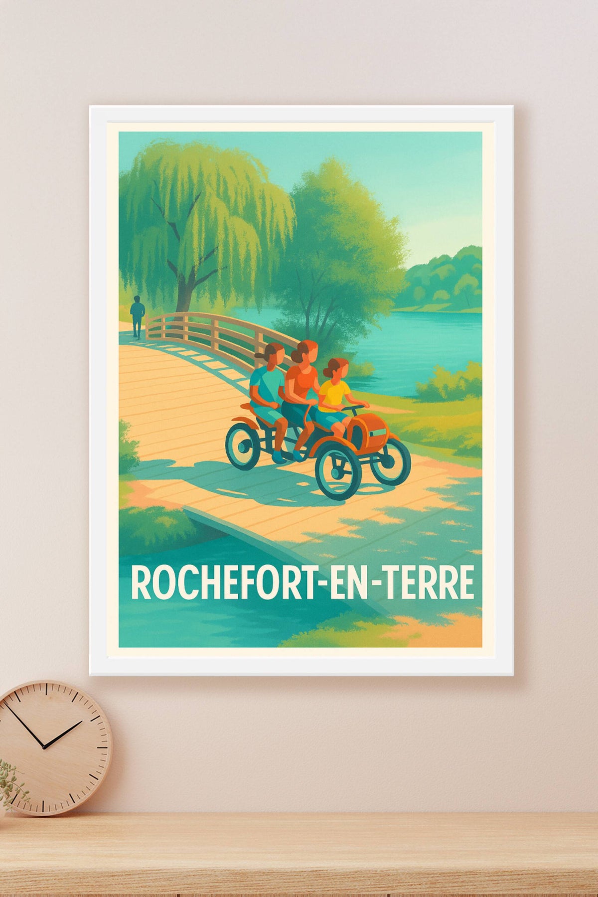 Affiche Rochefort-en-Terre — Balade en douceur au fil de l'eau · poster d'art de Rochefort-en-Terre
