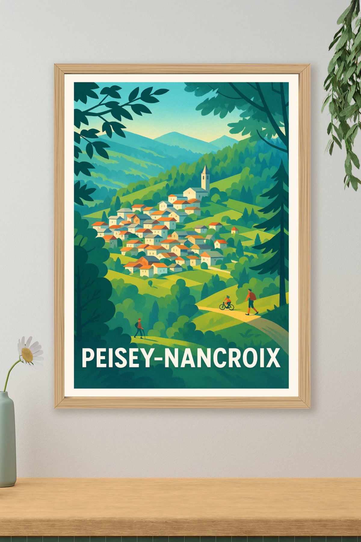 Affiche Peisey-Nancroix — Charme alpin authentique · poster d'art de Peisey-Nancroix
