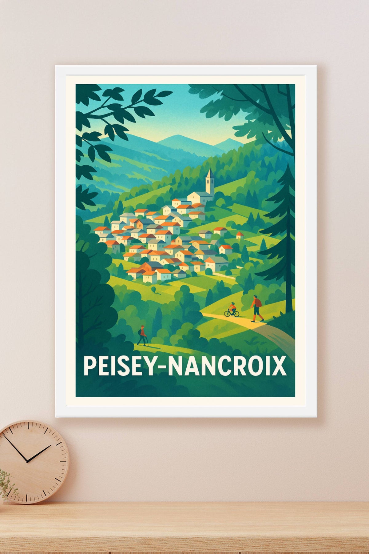 Affiche Peisey-Nancroix — Charme alpin authentique · poster d'art de Peisey-Nancroix