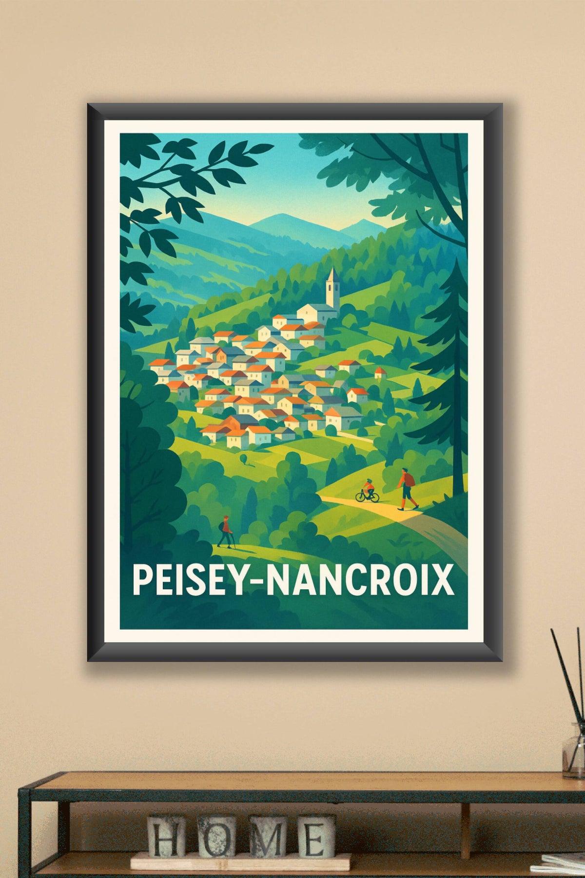 Affiche Peisey-Nancroix — Charme alpin authentique · poster d'art de Peisey-Nancroix