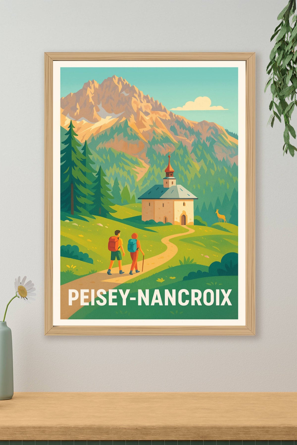 Affiche Peisey-Nancroix — Escapade Nature en Montagne · poster d'art de Peisey-Nancroix