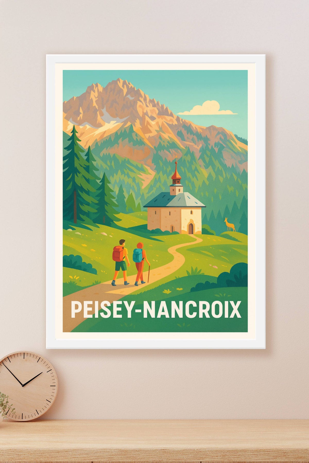 Affiche Peisey-Nancroix — Escapade Nature en Montagne · poster d'art de Peisey-Nancroix
