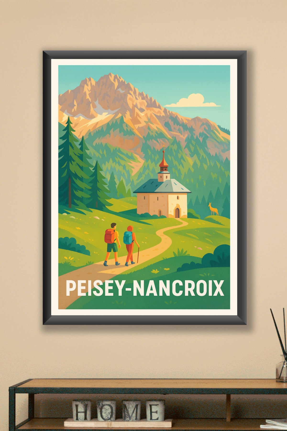 Affiche Peisey-Nancroix — Escapade Nature en Montagne · poster d'art de Peisey-Nancroix