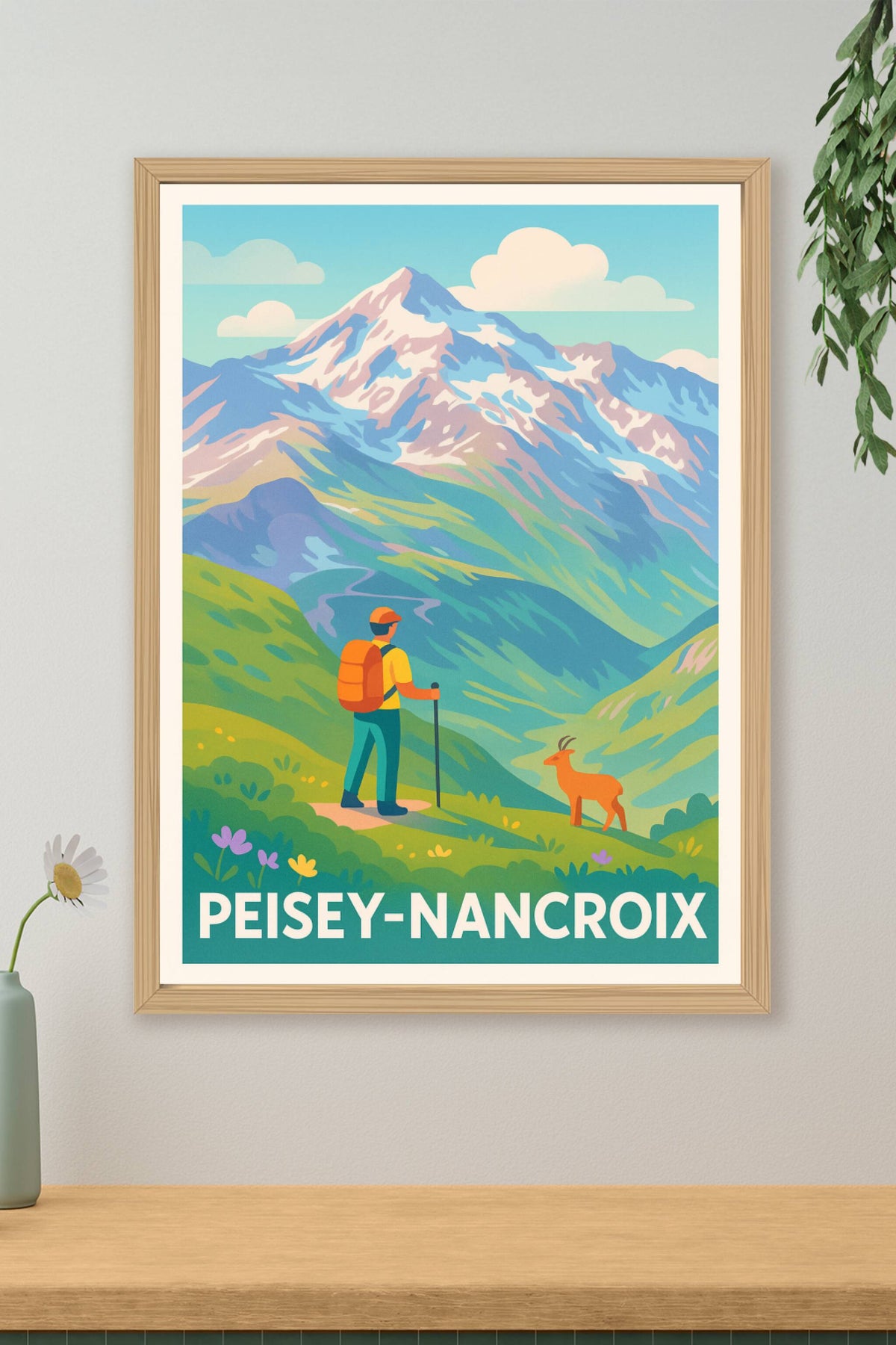 Affiche Peisey-Nancroix — L'appel majestueux des montagnes · poster d'art de Peisey-Nancroix