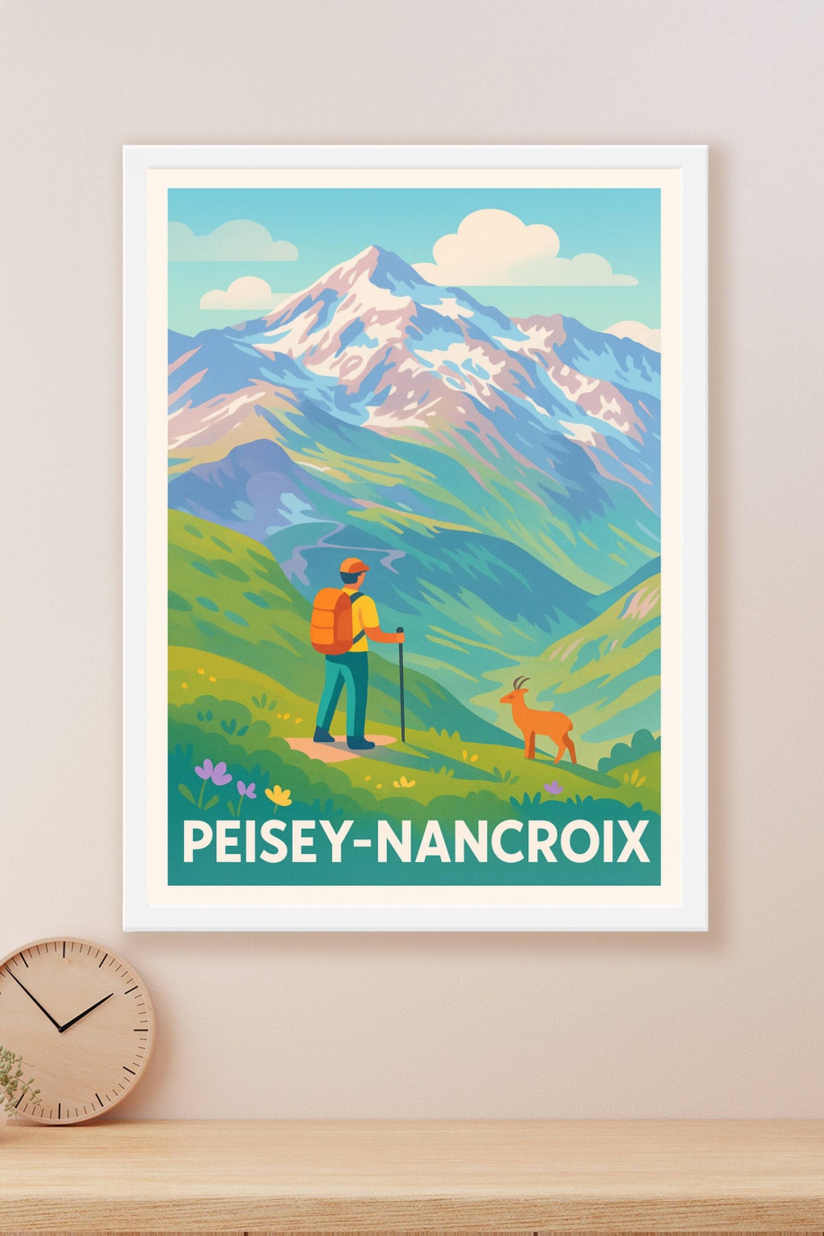 Affiche Peisey-Nancroix — L'appel majestueux des montagnes · poster d'art de Peisey-Nancroix