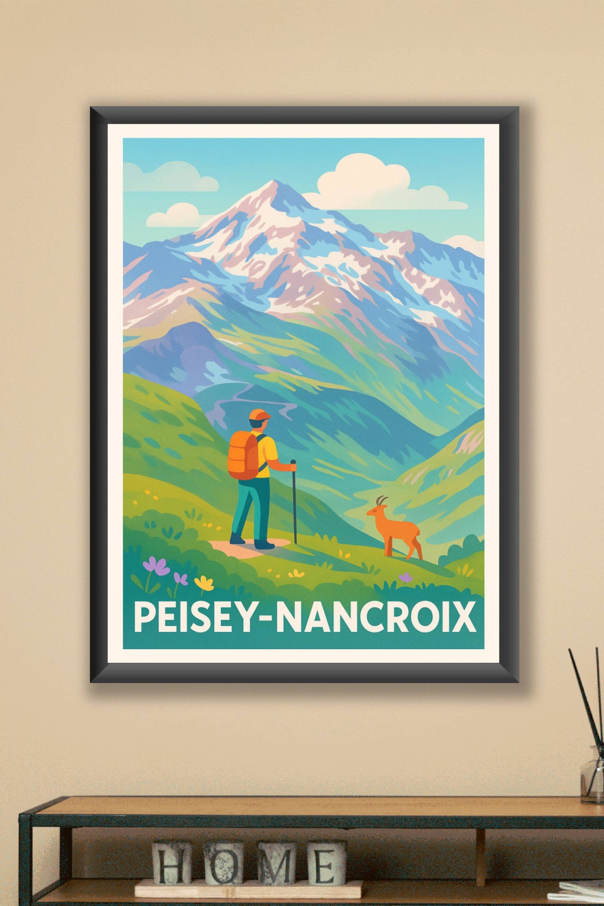 Affiche Peisey-Nancroix — L'appel majestueux des montagnes · poster d'art de Peisey-Nancroix
