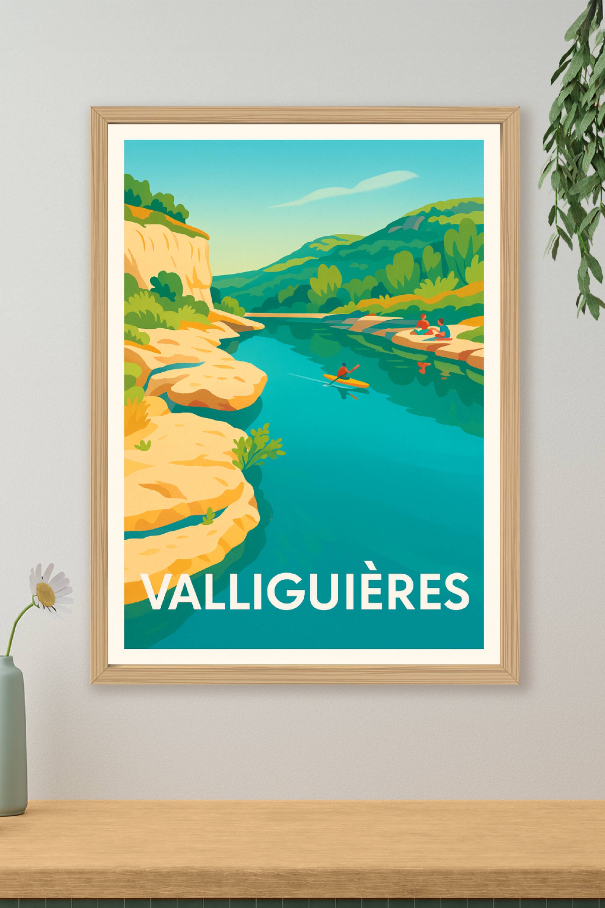 Affiche de Valliguières - Nature et détente au fil de l'eau